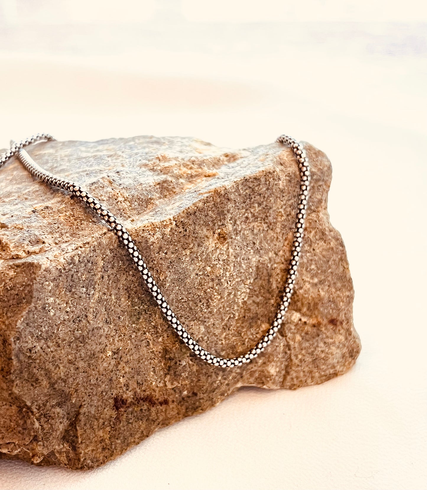 Sterling Silver Foxtail Necklace, Men necklace, sterling silver necklace, men jewelry, gift for him, holidays gift, birthday present, Christmas present