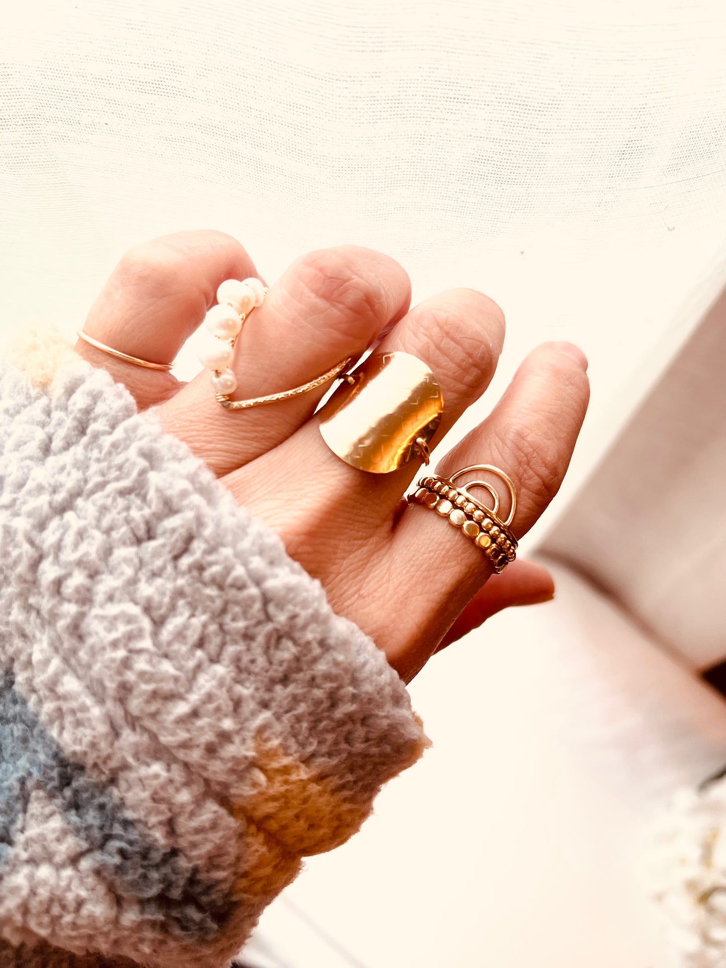 Textured Disc Ring