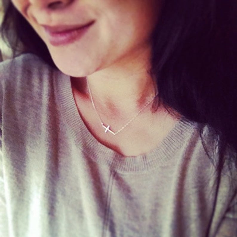 Easter Gift, Cross Necklace, Sideways Cross Necklace, All Sterling Silver, Everyday Wear, Holiday Gift, Cross Choker, Mothers Gift, Christmas Gift Ideas, Wife Gift, Mother and Children, Best Friends Jewelry, Friendship necklaces, Valentines Gift, Custom Jewelry, Inspiration Cuff, Wedding Party Gifts, Bridesmaid Jewelry, Bridal shower gift ideas, Bridesmaid Jewelry & Gifts, Bridal Party, Graduation Gift.