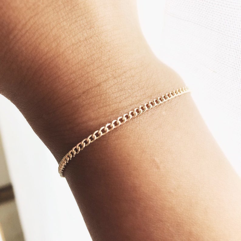 Simple and Dainty Jewelry, Cuban Link Chain Bracelet, Link bracelet, Simple Gold Bracelet, Cuban Bracelet, Simple and Dainty Jewelry, Mothers Gift, Gift For Her, Cuban chain bracelets, 14k gold filled bracelets, gold jewelry, minimalist jewelry, dainty jewelry, everyday jewelry, chain bracelets, stacked bracelets, stacking jewelry, bracelets, birthday gifts, Christmas gifts, thanksgiving present, holidays gift, birthday present, gift for her