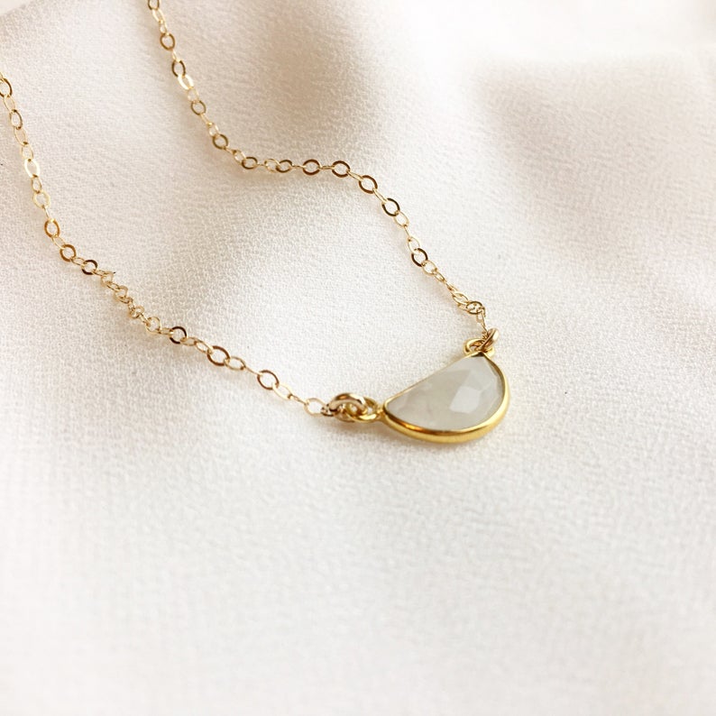 Moonstone Gemstone Choker, Layering Necklace, Gemstone Necklace, Turquoise Choker, Moonstone Choker, Turquoise Necklace, Gemstone Choker