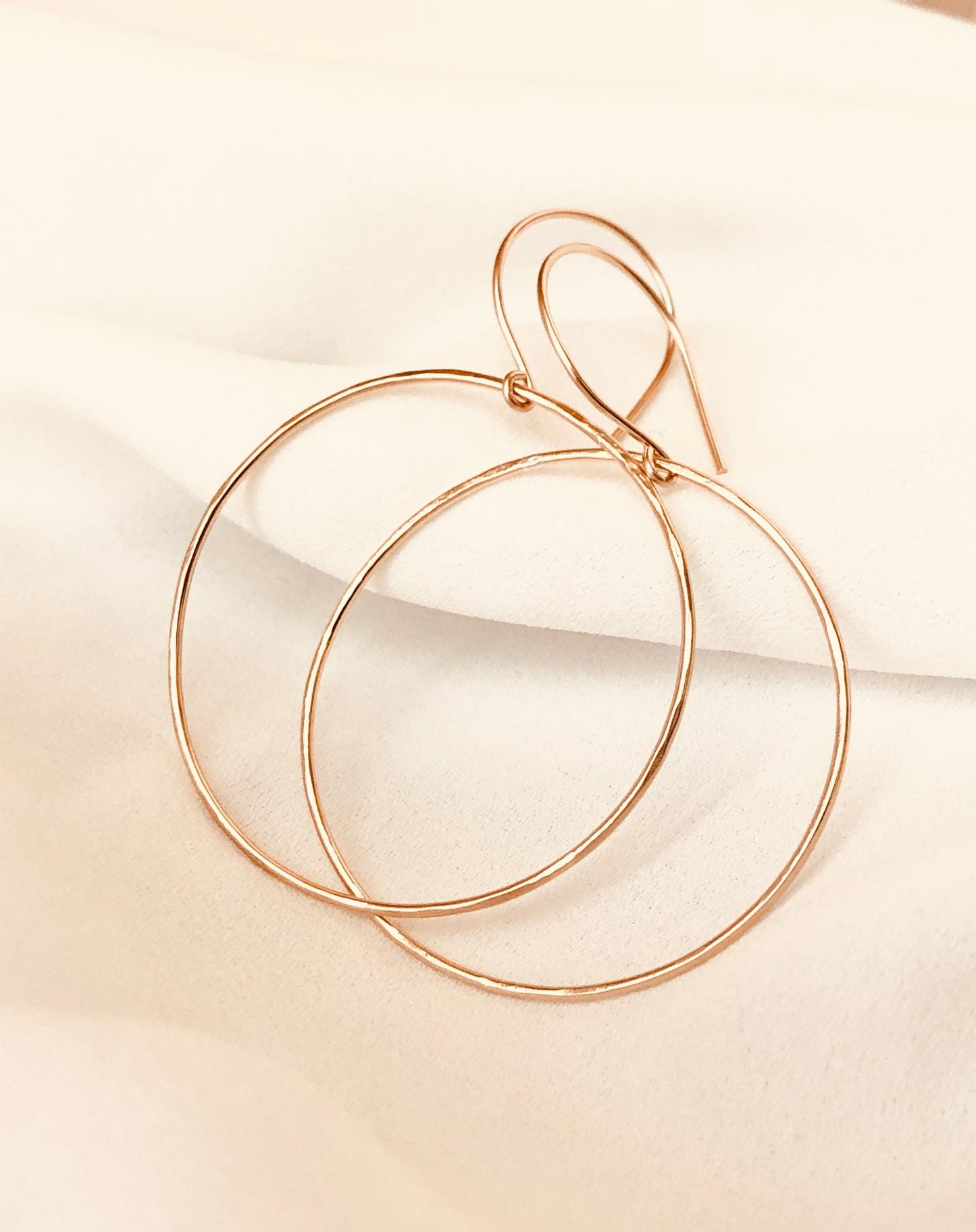 Hoop Earrings, 1.5 Inches Hoops, Endless Hoop Earrings, Boho Earrings, Hammered Hoops, Dainty Hoop Earrings, Everyday Earrings, Large Hoop Earrings