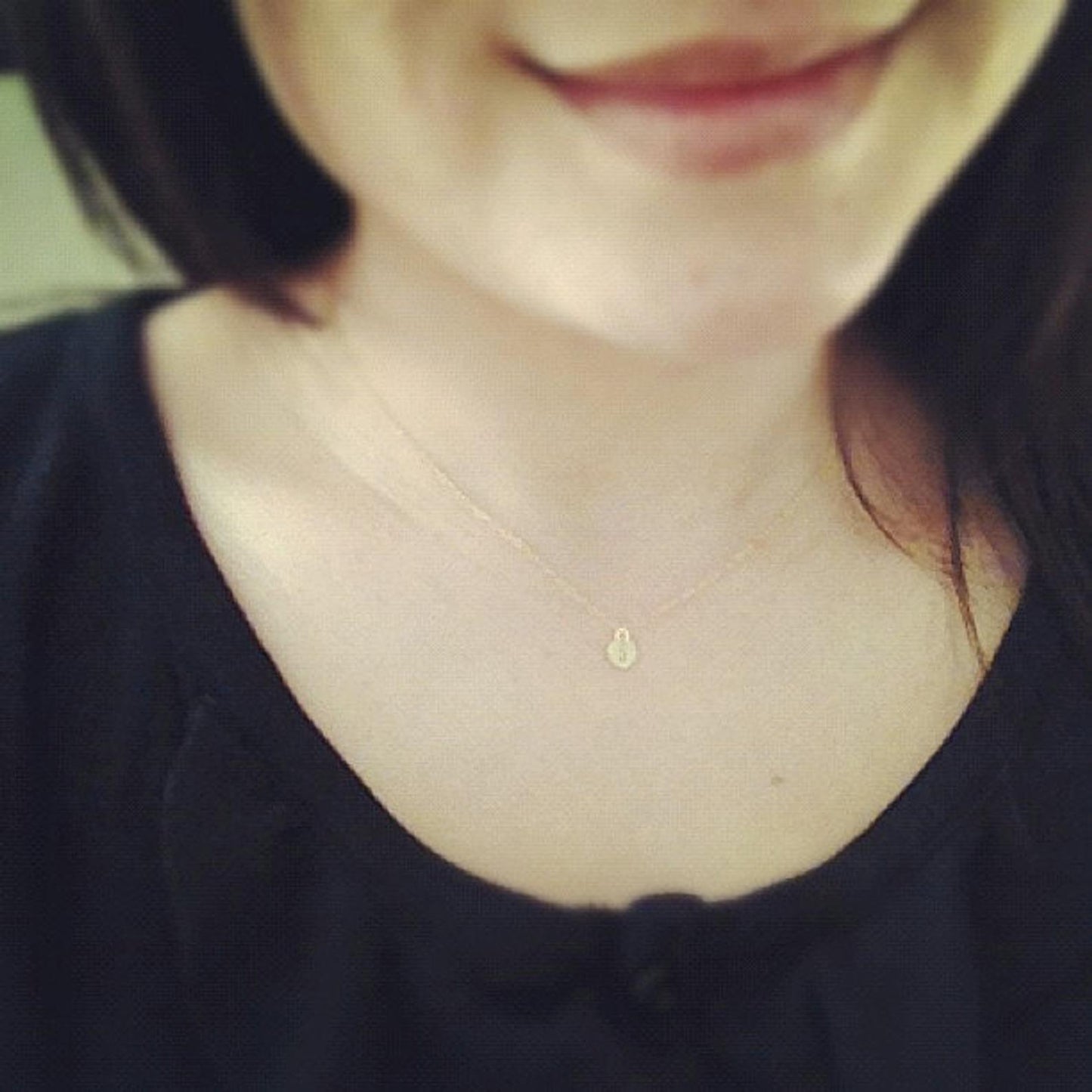Tiny Initial Necklace