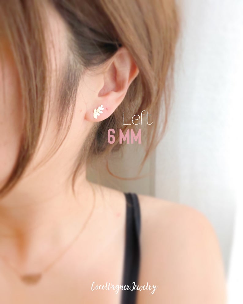 Leaf Earrings, Golden Leaf Stud Earrings, 14K Solid Gold Leaf Single Stud Or A Pair, Gold Leaf studs, Leaves Stud Earrings, Mothers Gift, Delicate Jewelry, Mothers Gift, Coco Wagner Jewelry, Gift For Her, Gift Ideas, Birthday Gift, Anniversary Gift, Christmas Gift Ideas, Minimalist Jewelry, Everyday Jewelry,