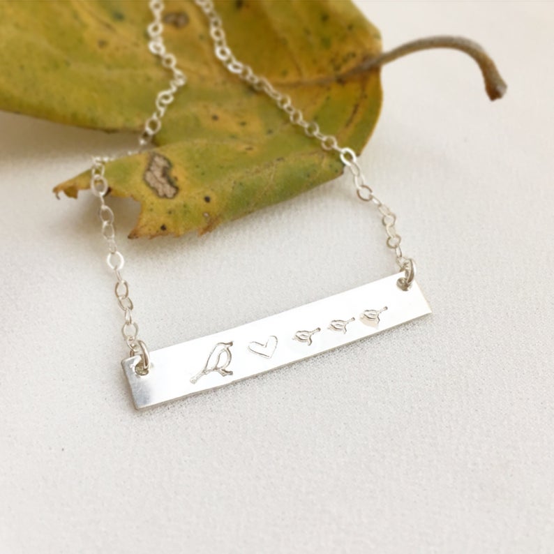Mama Bird Necklace, Mama Bird and Baby Birds Necklace, Delicate Jewelry, Mothers Gift, Coco Wagner Jewelry, Gift For Her, Gift Ideas, Birthday Gift, Mothers Gift, Christmas Gift Ideas, Mothers Day Gift Minimalist Jewelry, Everyday Jewelry, Simple and Dainty