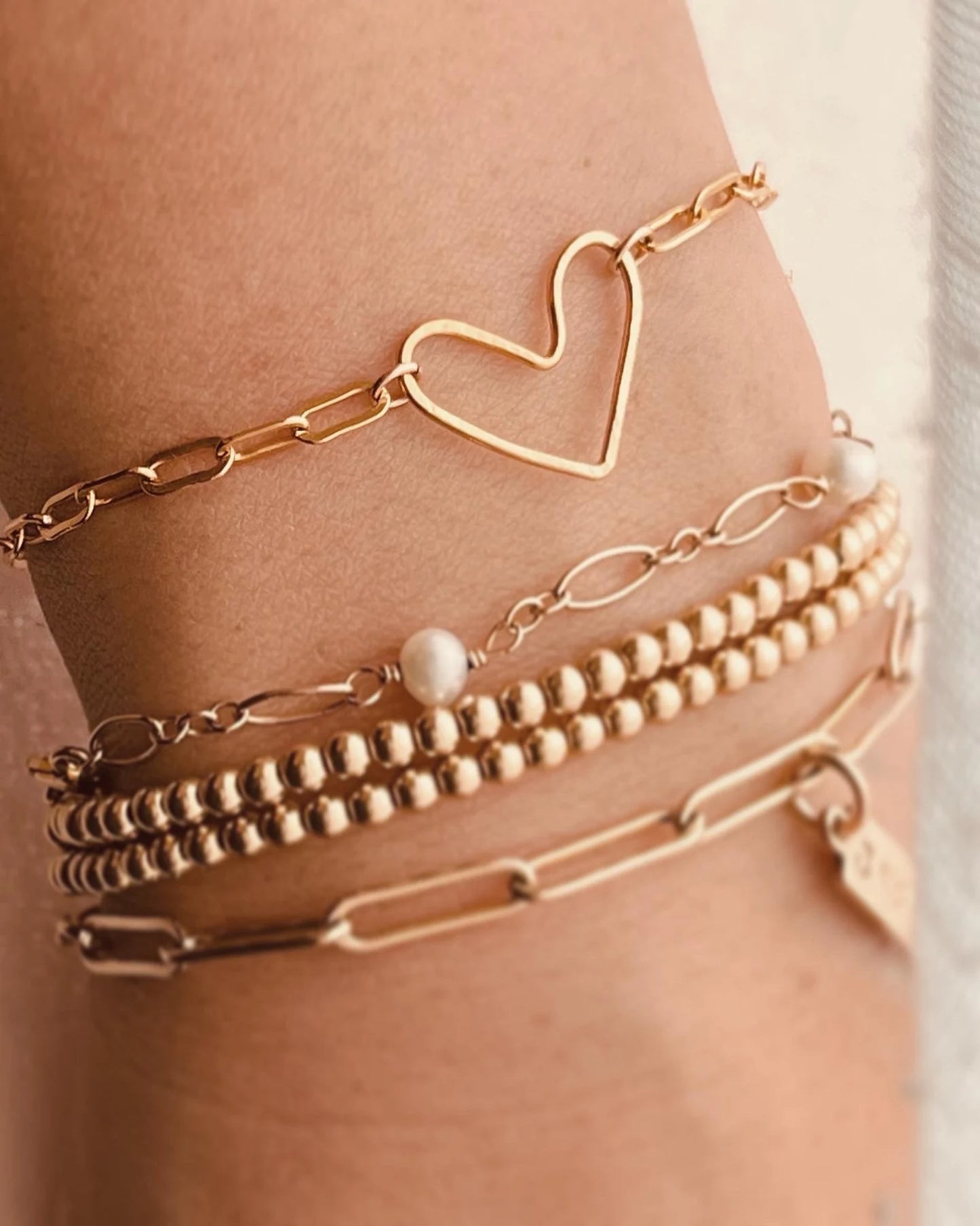 Mini Open Heart Bracelet, Heart Bracelet, Heart Jewelry, Paperclip Chain Bracelet, Minimalist Chain and Link, Valentine's Day Gifts For Her, Chain Bracelet, Link Bracelet, Everyday Jewelry, Simple and Dainty, Minimalist Jewelry, Coco Wagner Design, Gift For Her, Holiday Gift Ideas, Chain Bracelet, Link Bracelet, Stack bracelets, Gold filled bracelets, Gold Chain Bracelet, Chain and Link, Gold chain Bracelet, Minimalist? Christmas gift