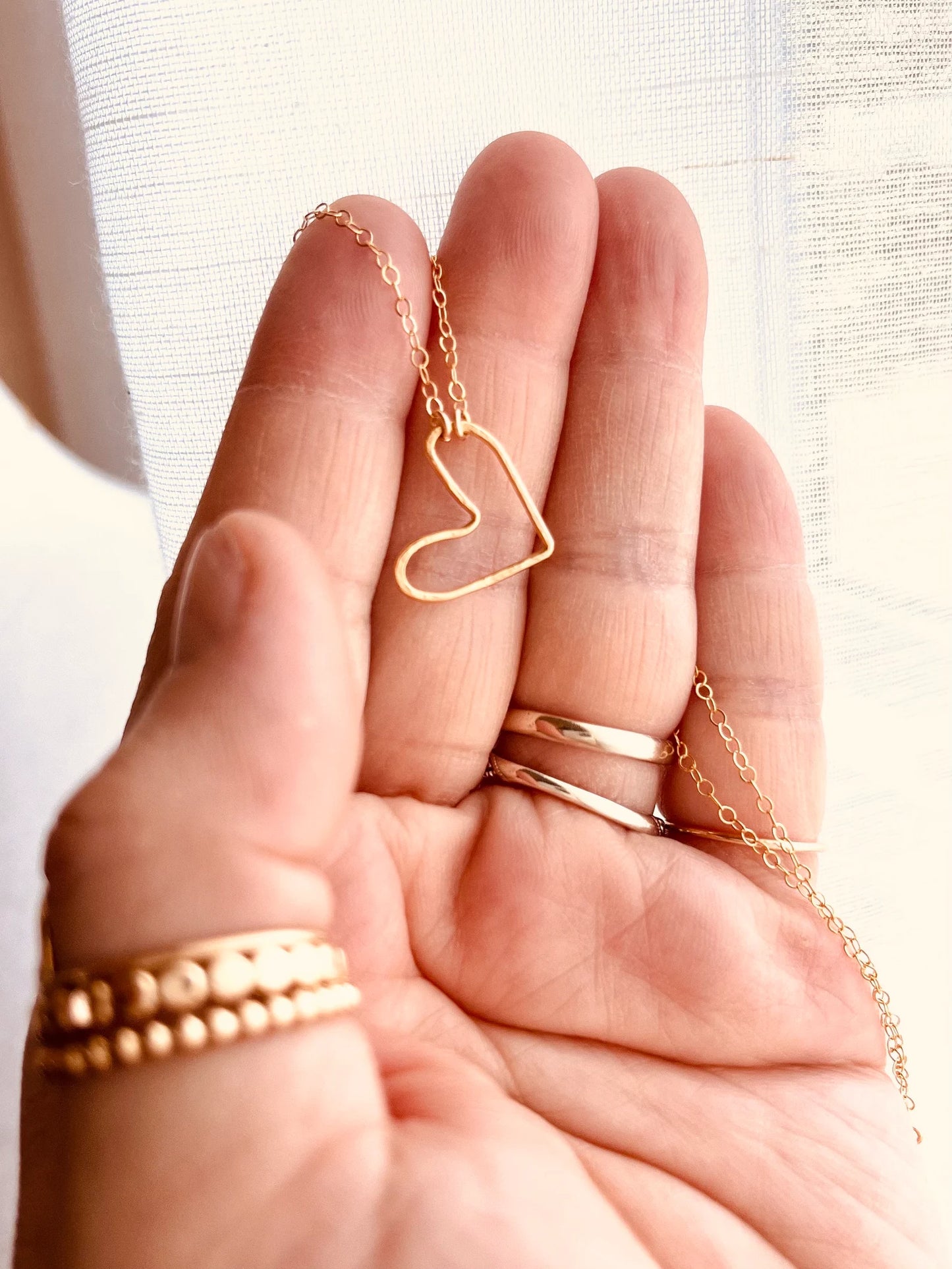 Mini Open Heart Necklace, Handmade Heart Necklace, Heart Jewelry, Minimalist Jewelry, Valentine's Day Gifts For Her, Office Outfit, Delicate Jewelry, Mothers Gift, Coco Wagner Design, Gift For Her, Gift Ideas, Birthday Gift, Mothers Gift, Christmas Gift Ideas, Mothers Day Gift, Personalized Jewelry, Personalized Gifts, Minimalist Jewelry, Everyday Jewelry, Simple and Dainty, Minimalist Jewelry,