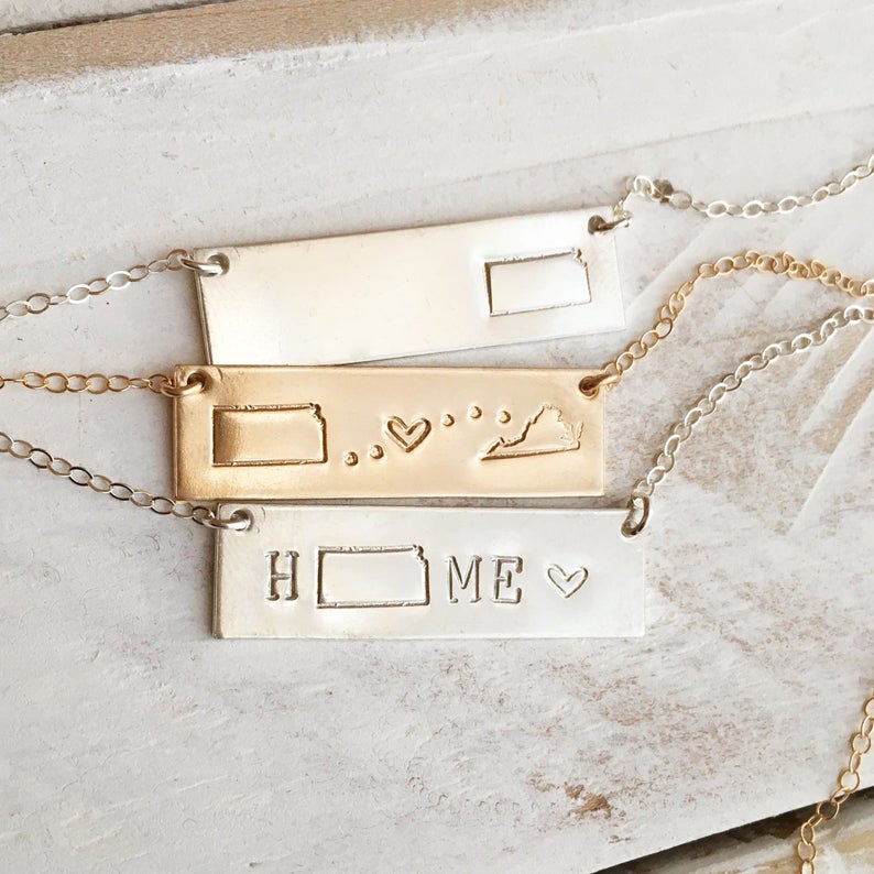 State Necklace, Personalized Jewelry, Personalized Gifts,