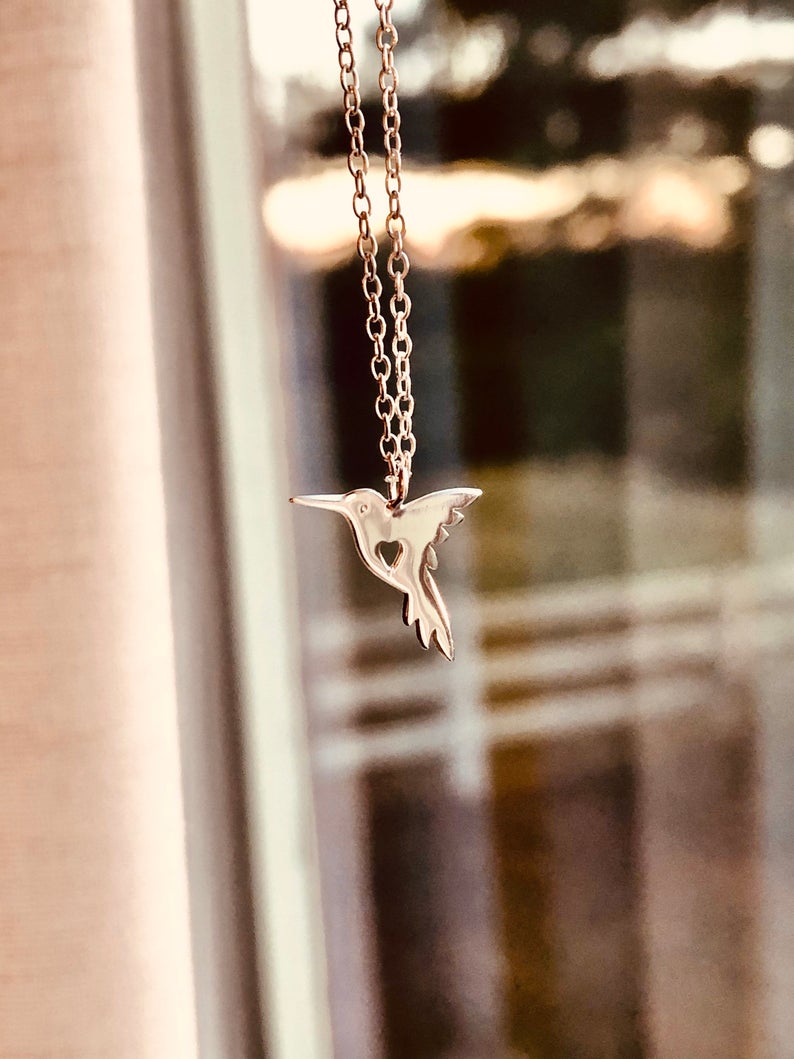 Sterling Silver Hummingbird, Perfect gift for you or loved one, It's a good choice to be grandma gift, girlfriend gift, Mothergift, daughtergift, sister gift, wife gift, best friend or any bird lovers.