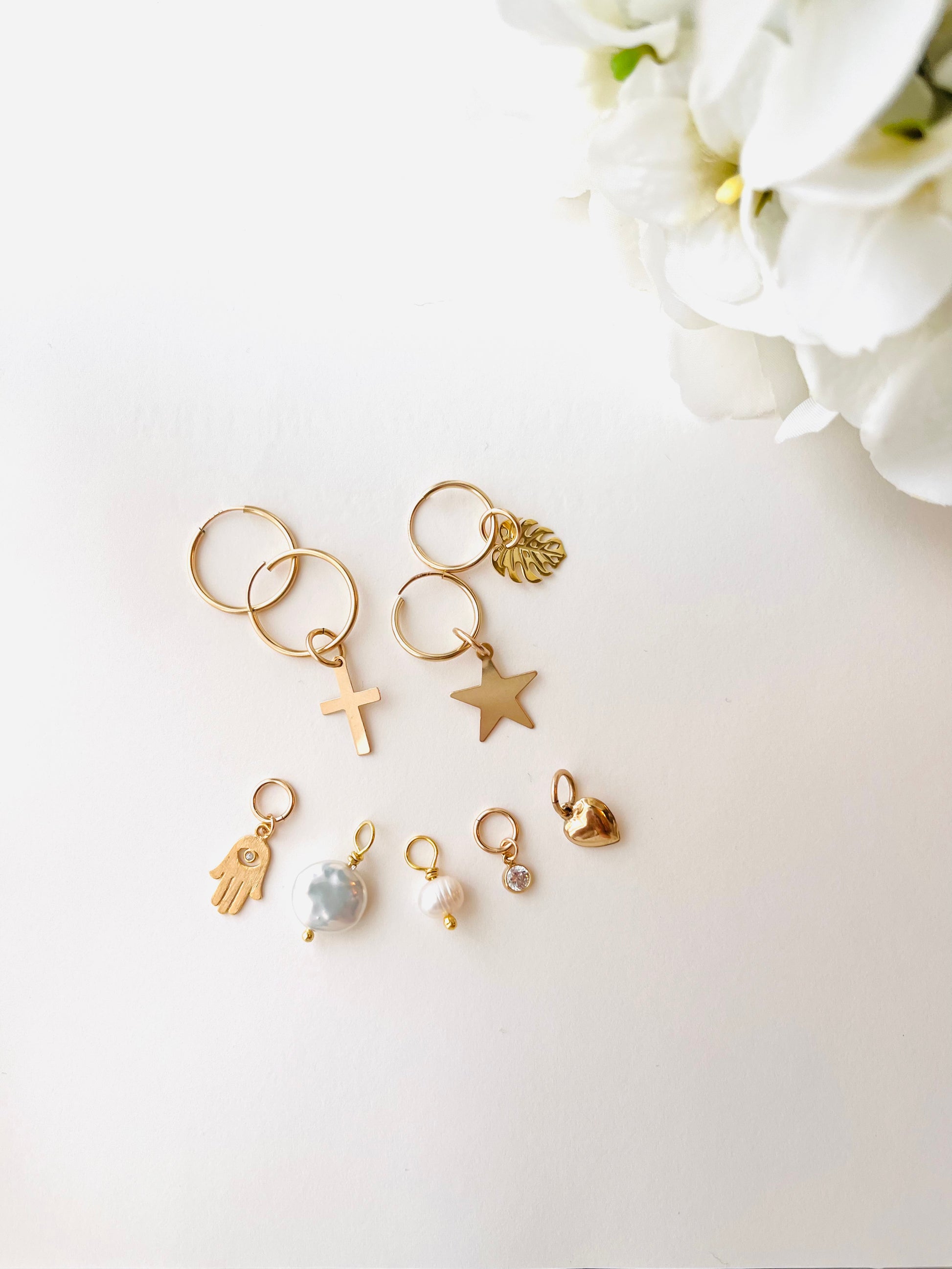 Coco Mix And Match Charm Add your faves Charm To Your Hoop Earring. Coco Everyday Hoops