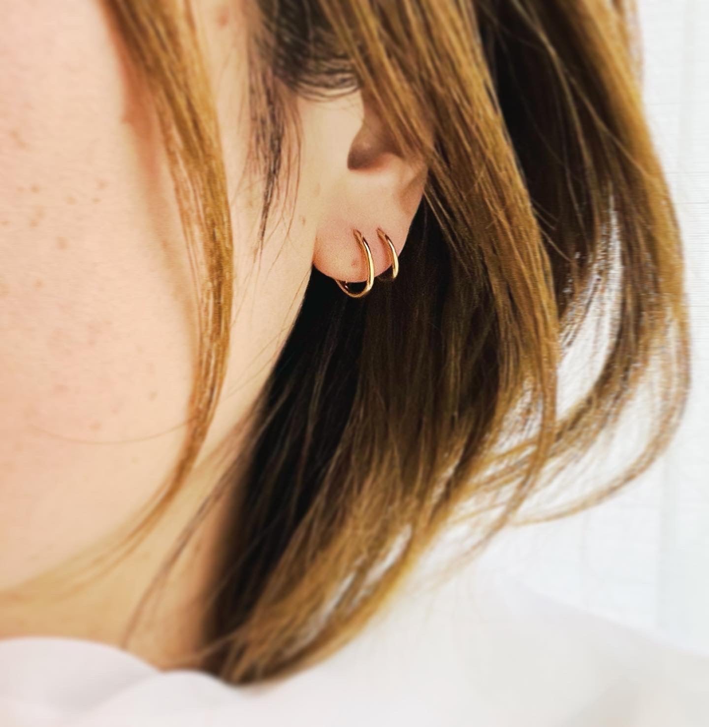 Tiny Huggie Hoop Earrings Set, Endless Hoop Earrings SET, Set of 3 Hoop Earrings 3 Sizes, Gift Set, Dainty Huggie Earrings