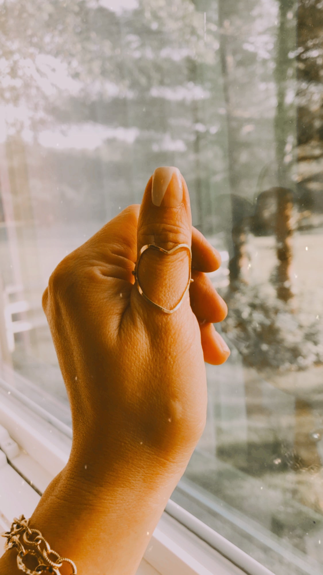 Heart Ring, Organic Heart Ring, Organic Hammered Heart Ring, Open Heart Ring, Thumb Ring, Large Heart Ring, Handmade Ring, Thin Heart Ring