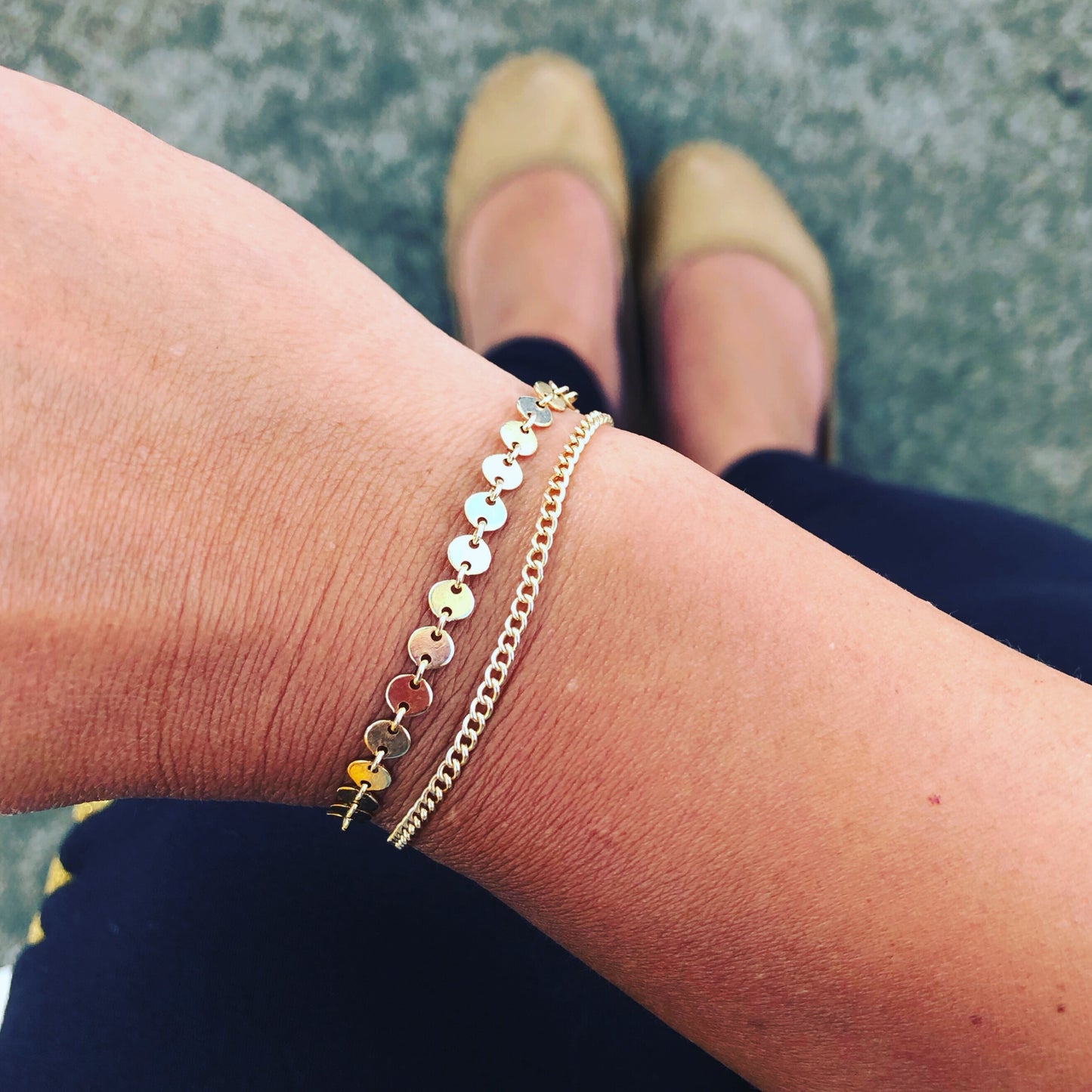 Coin Bracelet, Mother’s gift ideas, Coin Link Bracelet, 14k gold filled jewelry, everyday jewelry, disc bracelet, bracelet stacking, stacking bracelets, gifts, gift for her, Christmas gifts, thanksgiving gifts, birthday present, gold bracelets, gift ideas, handmade jewelry