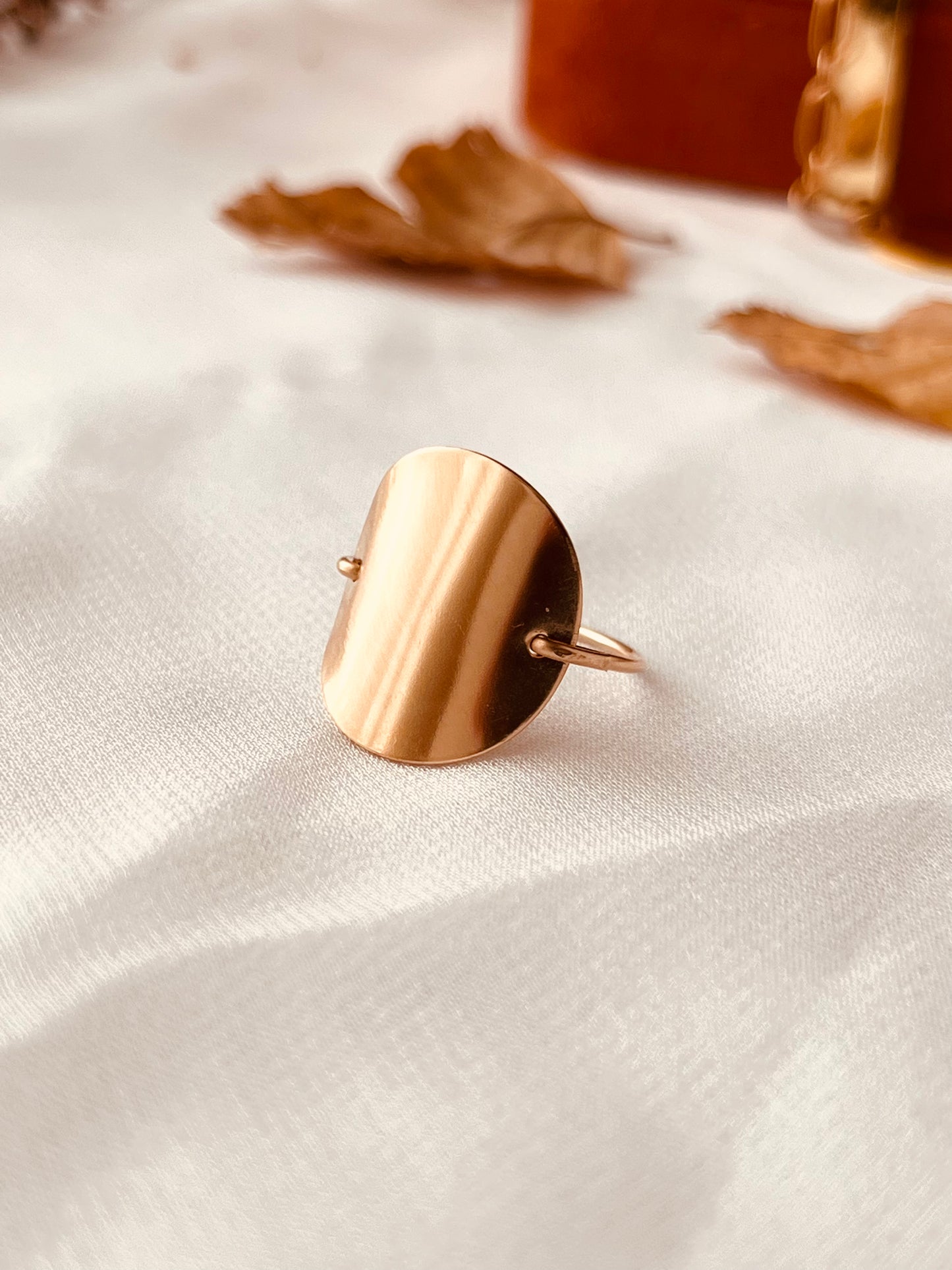 Disc Ring, Smooth Disc Ring, Statement Ring, Large Disc Ring, Circle Ring, Gift For Her, 14K Gold Filled Ring, Sterling Silver Ring