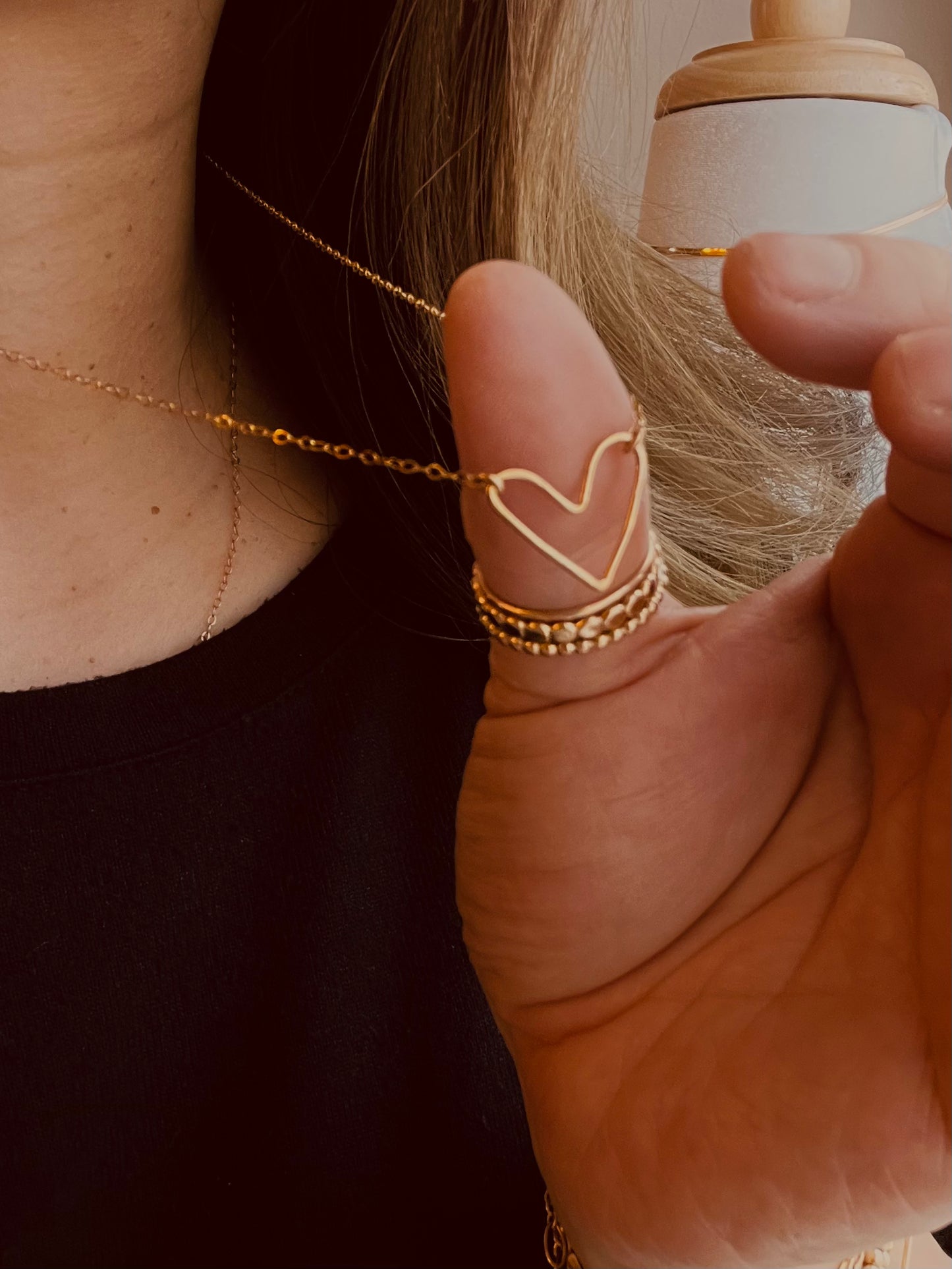 Mini Open Heart Necklace