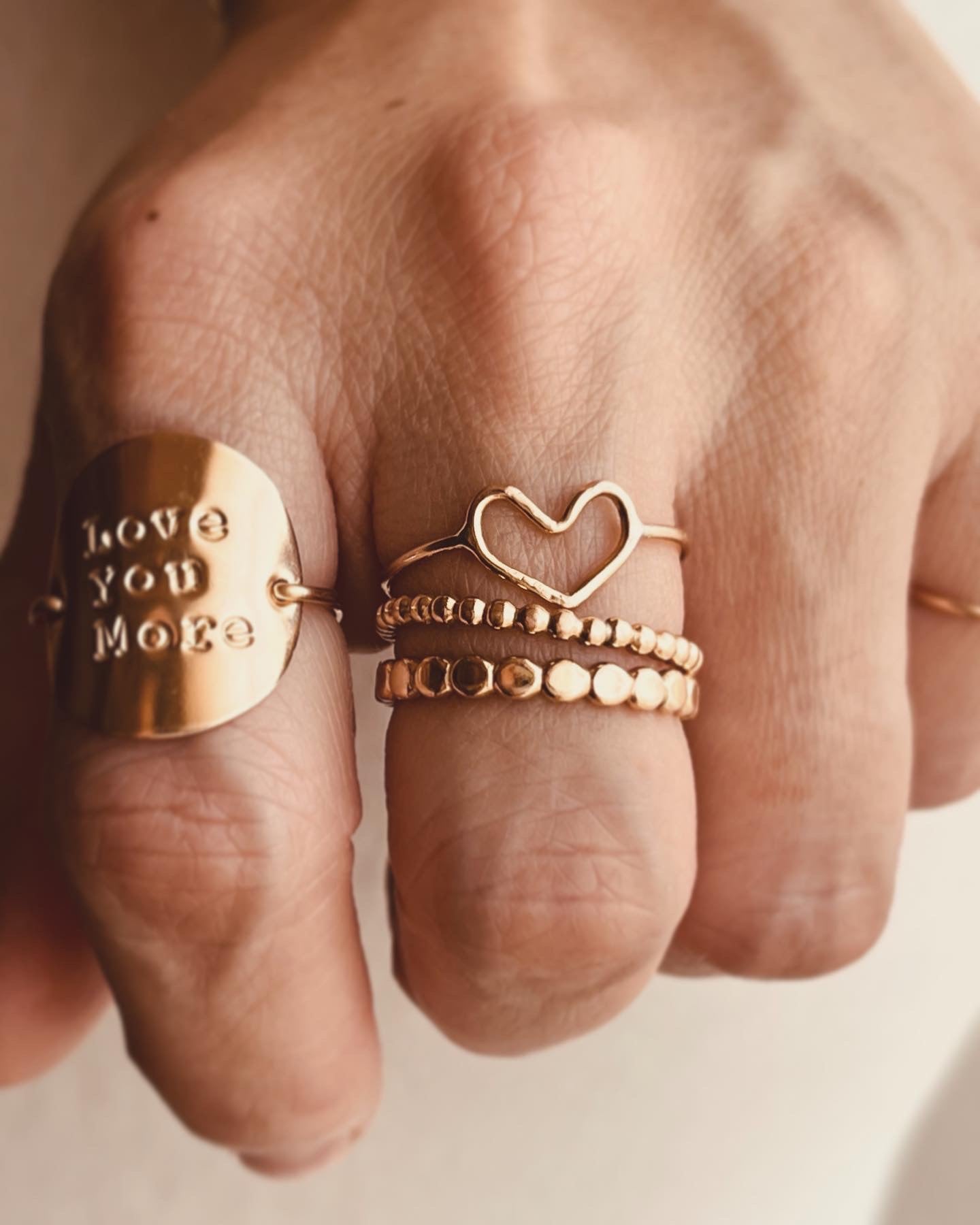 Open Heart Ring, 14K Gold Filled Ring, Heart Stacking Ring, Heart Ring, Everyday Jewelry, Valentine's Day Gifts For Her, Statement Rings, Stacking Rings, Stackable Rings, Dainty Rings, Delicate Rings,