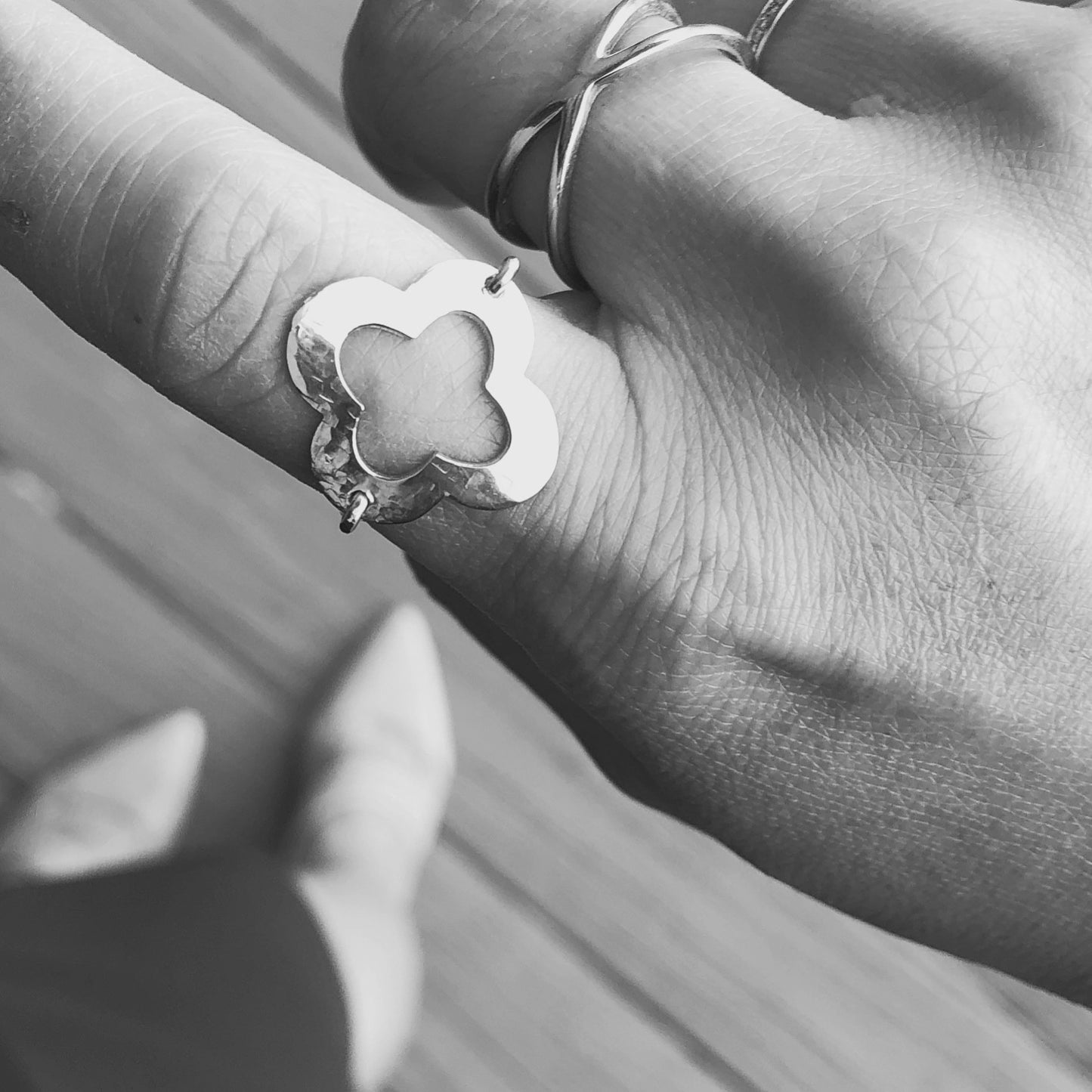Gold Rings, Silver Rings, clover ring.
