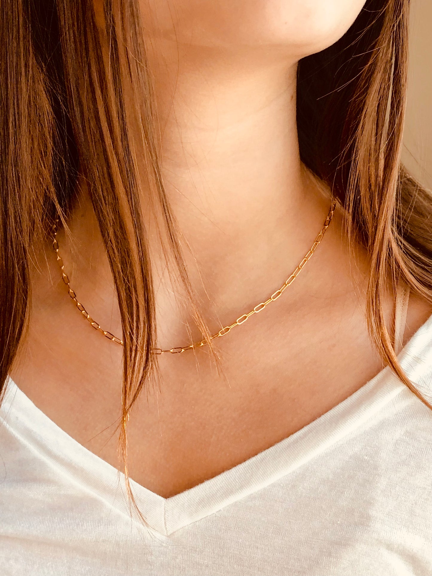 Paperclip Necklace, Link Choker Necklace, Link Necklace, Gold Link Choker, Choker Necklace, Link Chain Necklace, Everyday Jewelry, Christmas Gifts, thanksgiving gifts