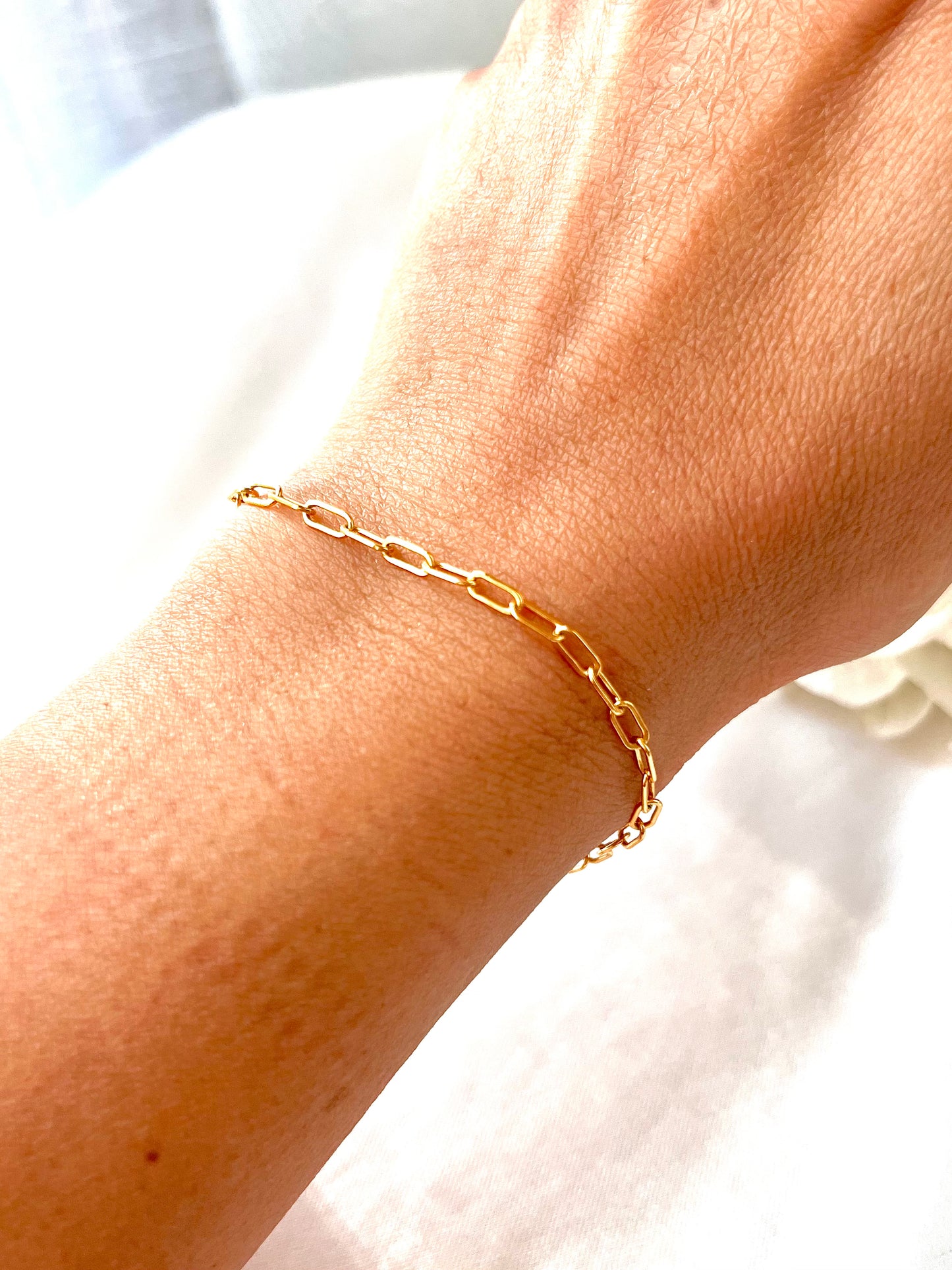 Dainty Paperclip Bracelet