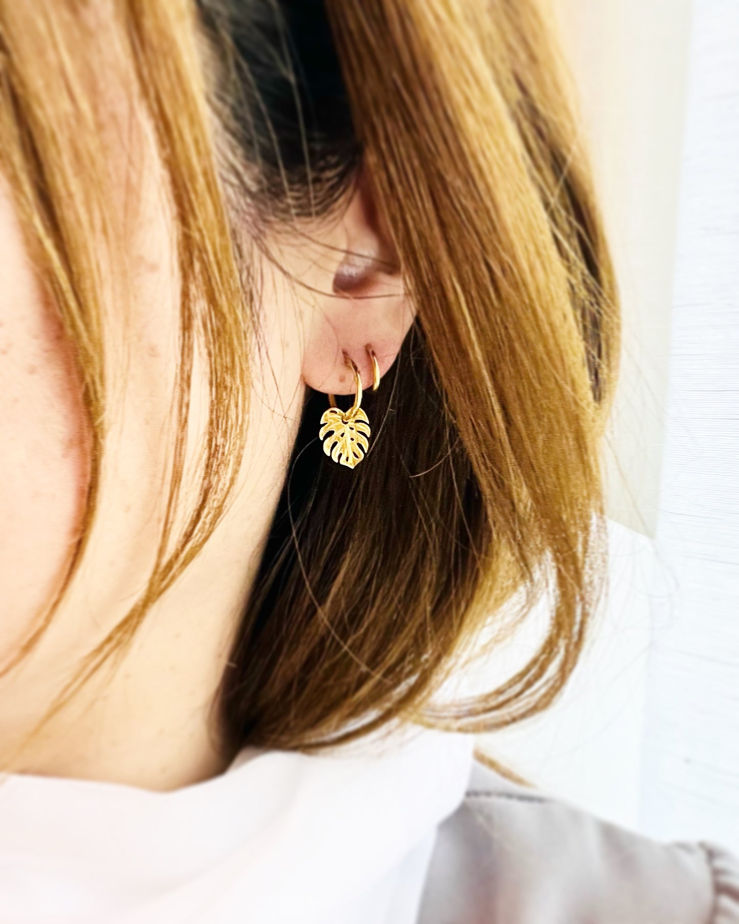 Monstera Leaf Earrings
