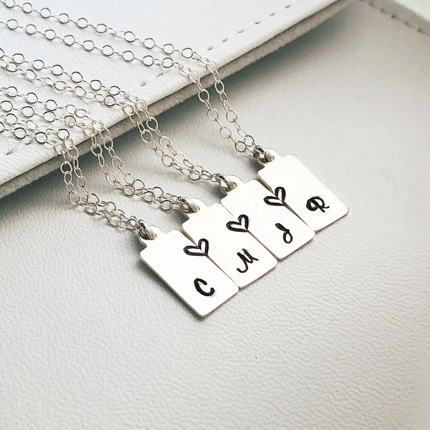 Friendship Gift Set,Personalized Necklaces Set, Best Friend Necklace For 3 OR Set of 4, 5 ,Graduation Gift,Friendship Jewelry, grad gifts, student gifts, Personalized Tag Necklace Set, Custom Initial Necklaces, Best Friend Necklace For 3 OR Set of 4, 5 & more, Friendship Gift, Bridesmaid Gifts, Christmas gifts, holidays gifts, gift for her, gift for sisters, gift for daughters, gift for friends