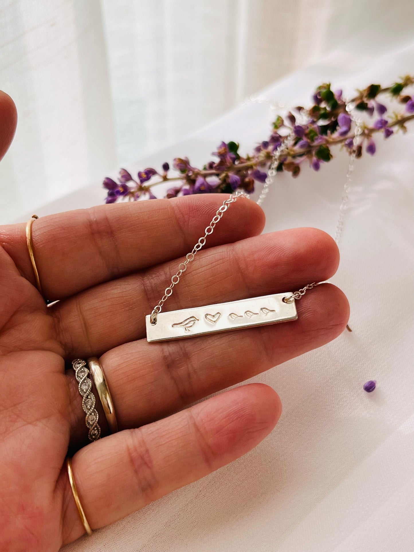 Mother’s Gift, Mama Bird Necklace, Mama Bird and Baby Birds Necklace, Minimalist Jewelry, Bird Necklace,Family Birds Necklace, mama bird, mothers gift, Mother’s Day Gift, Christmas gift, Birthday Gifts