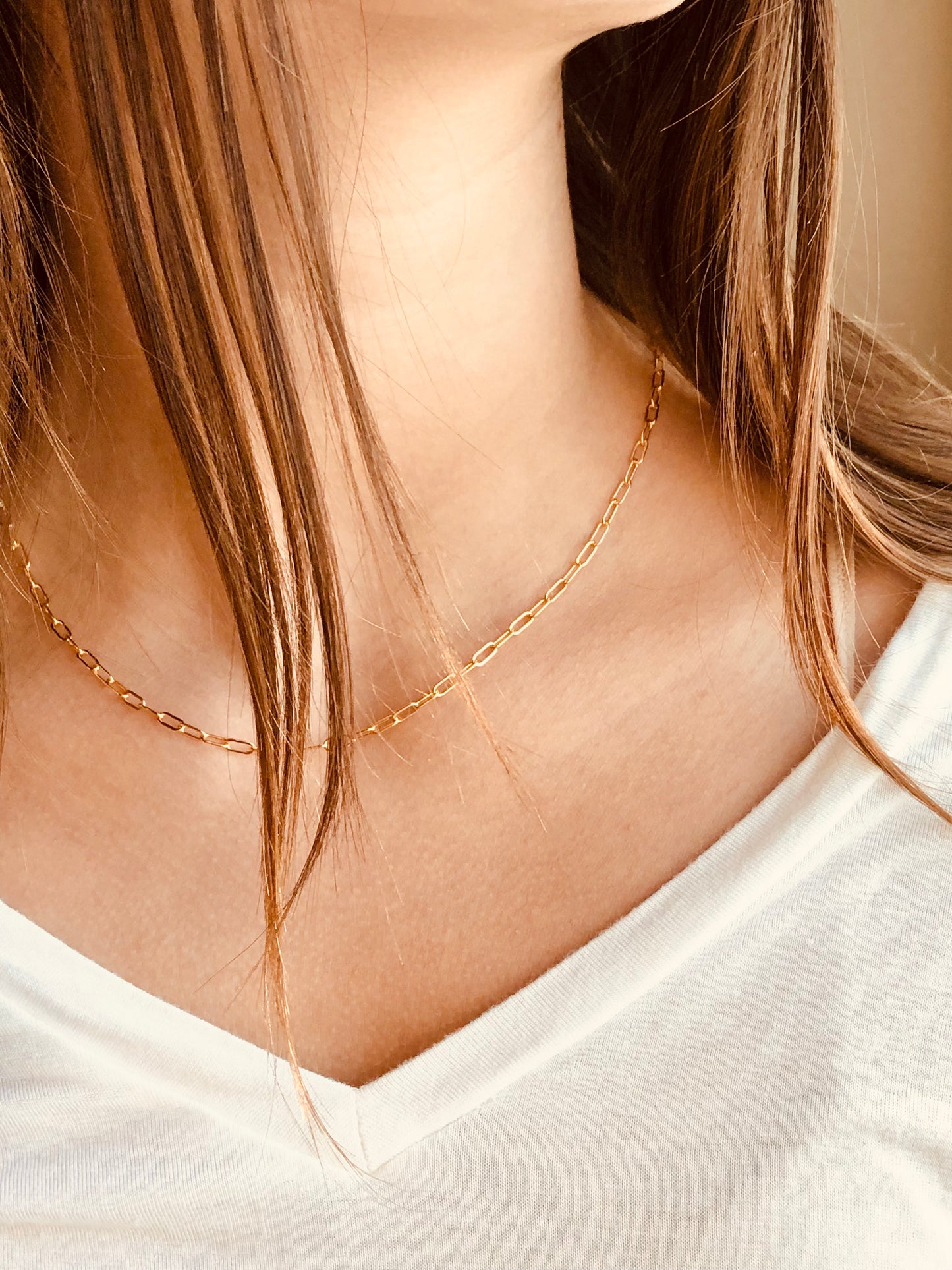 Paperclip Necklace, Link Choker Necklace, Link Necklace, Gold Link Choker, Choker Necklace, Link Chain Necklace, Everyday Jewelry, Jewelry Necklace, minimalist jewelry, dainty jewelry