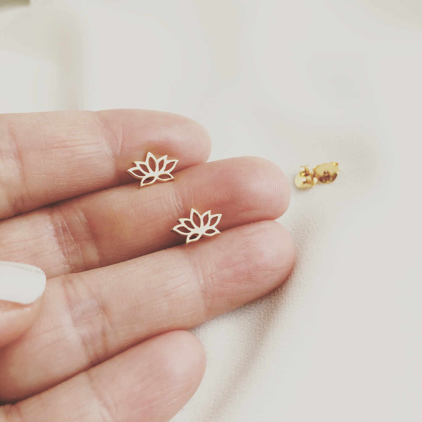 Lotus Stud Earrings