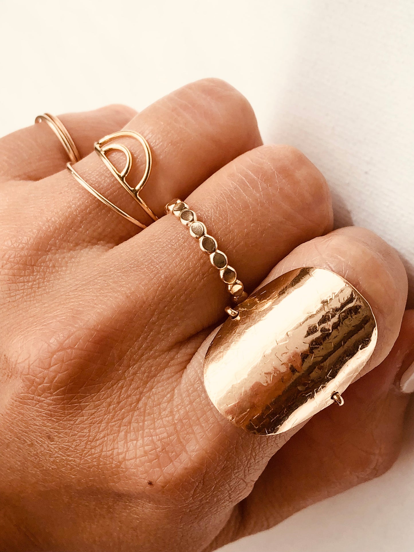 Gold Dot Stacking Ring, Gold Dot Ring, Gold Beaded Band, Dainty Ring, Stacking Ring, Statement Ring, Confetti Ring, Ball Stacking Rings, Poppy Ring