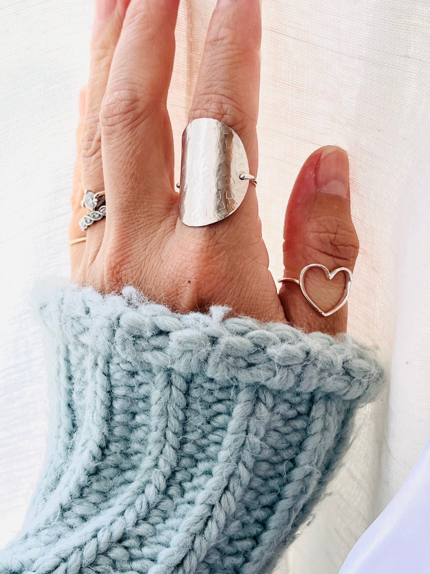 Large Disc sterling silver Ring, large disc ring, statement ring, minimalist everyday jewelry. Minimalist Disc Rings, Sterling Silver rings, Disc Ring, 1 inch disc Ring, Birthday Gifts, Gift for her