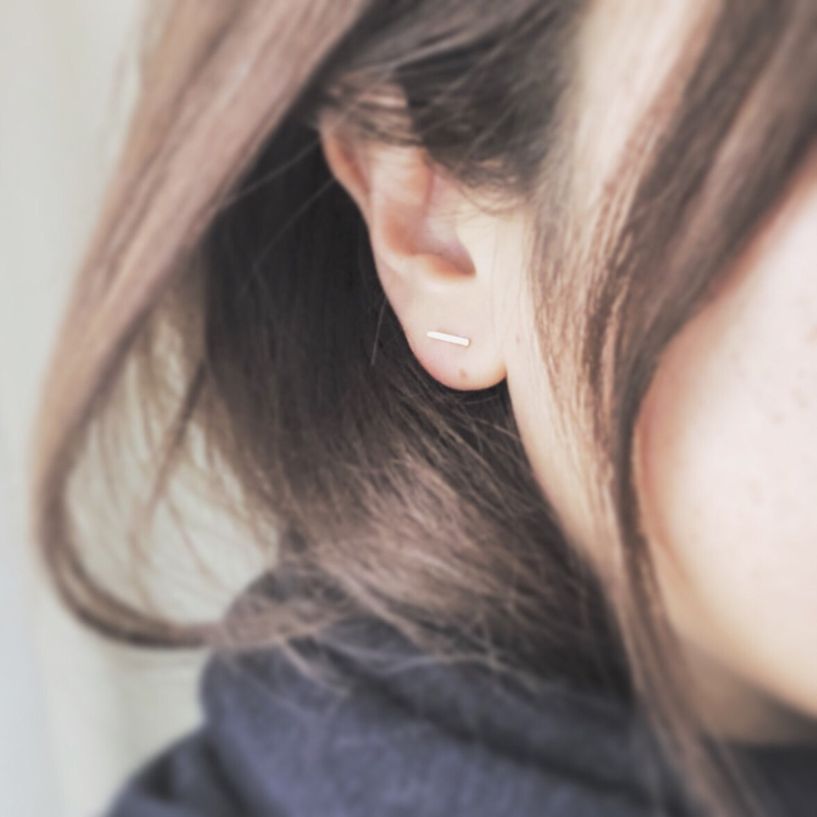 Mini Bar Stud Earrings