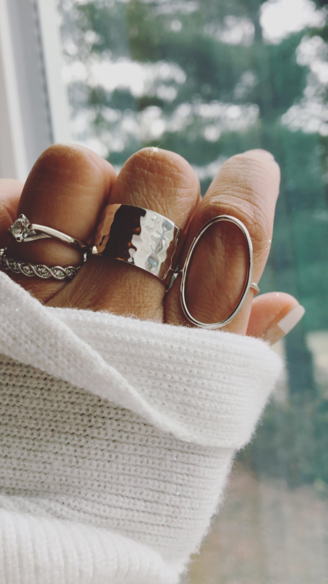 Oval Ring, Open Oval Ring, Sterling Silver Ring, Large Oval Ring, Circle Ring, Everyday Jewelry, Statement Ring, Gift For Her
