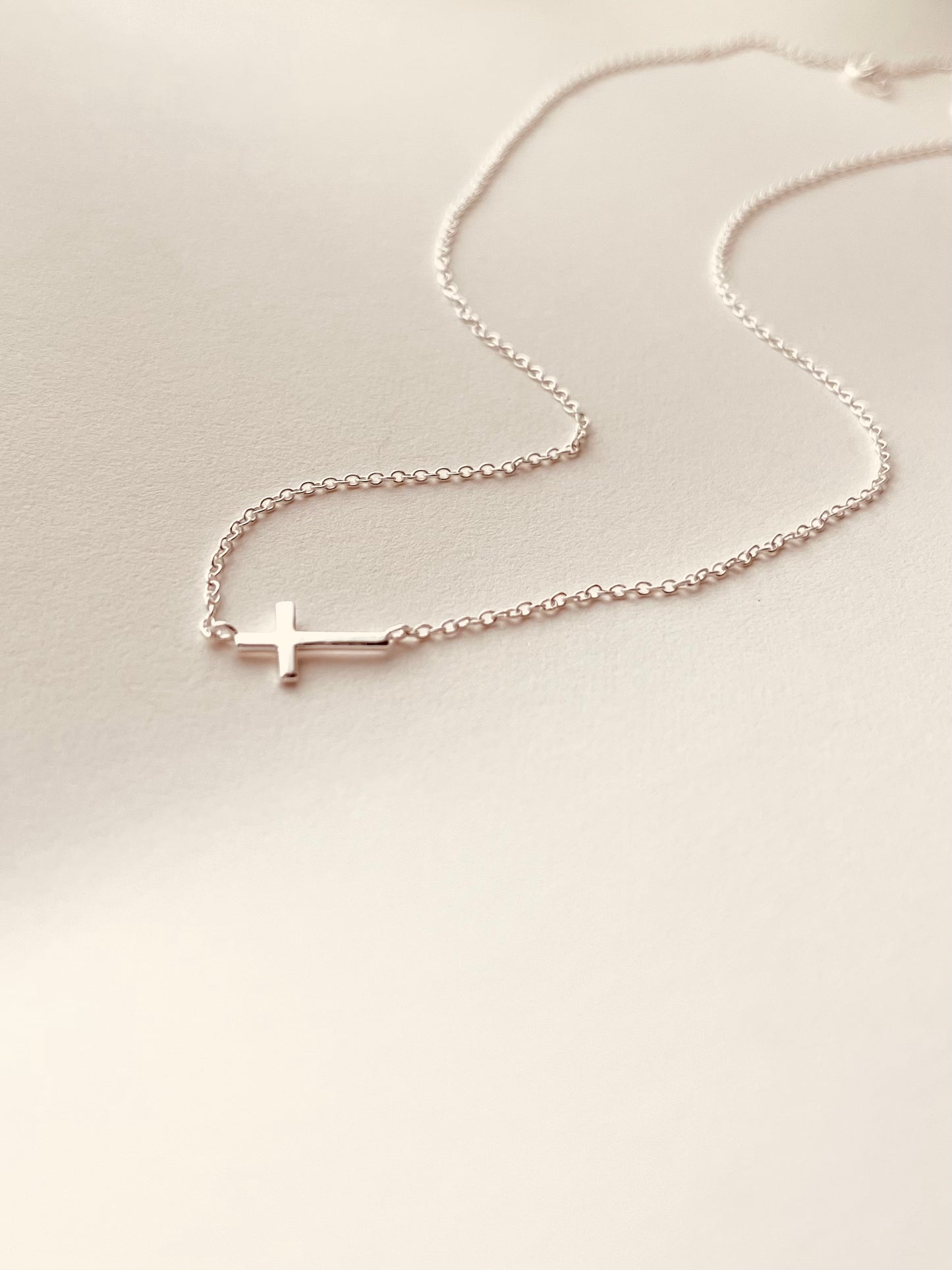 Sideways Cross Necklace
