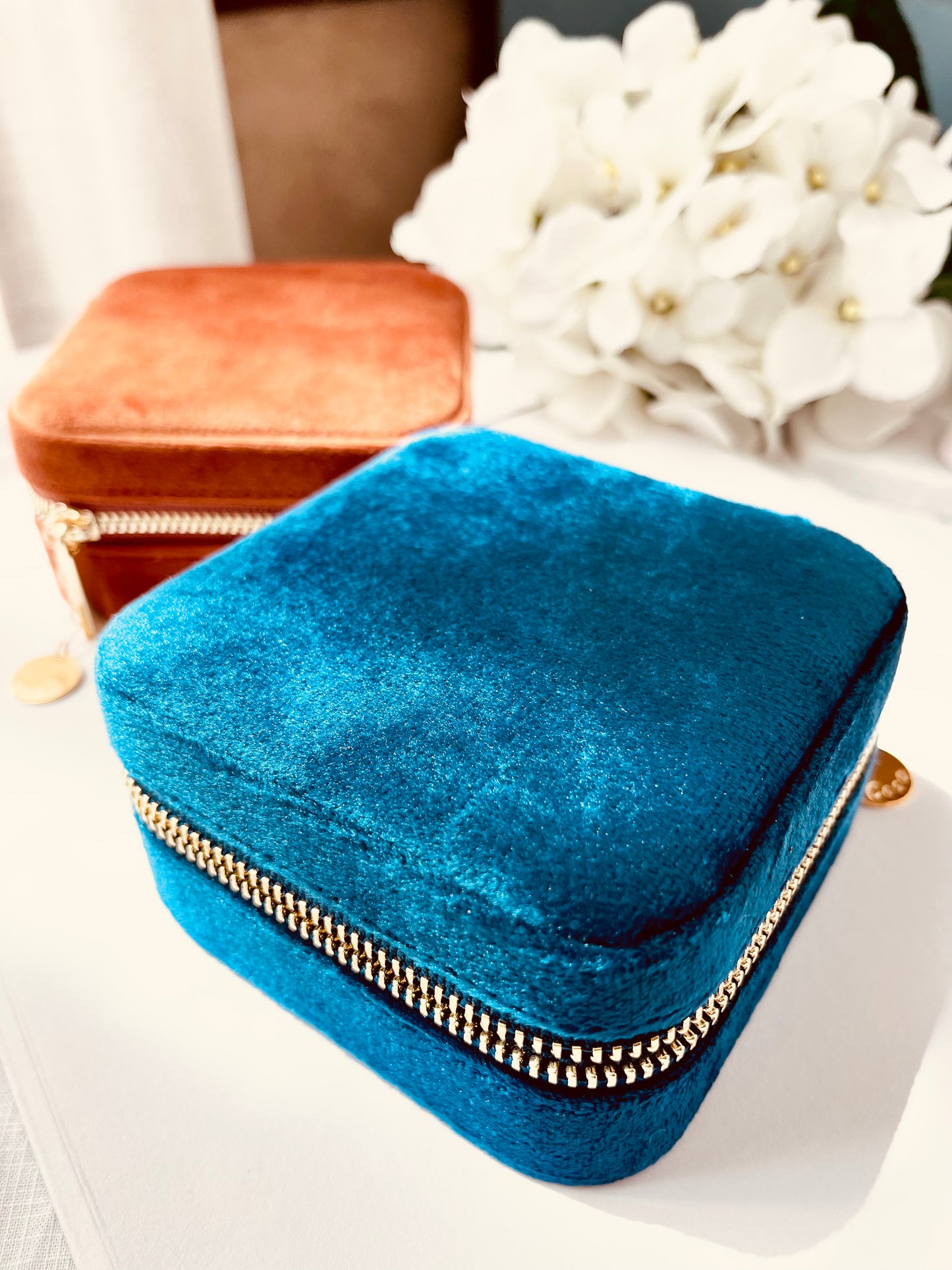 Custom Name Velvet Travel Jewelry Case, Custom Name Jewelry Box, Small Jewelry Organizer, Custom Name Gift, Personalized Jewelry Storage Case, Gift For Her