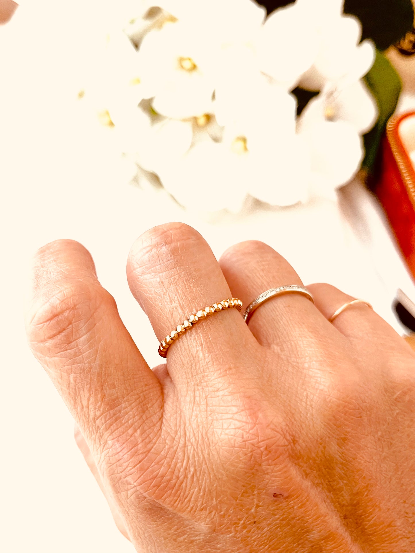 Stacking Rings, Stackable Rings, Dainty Rings, Delicate Rings, Simple Ring, beaded ring