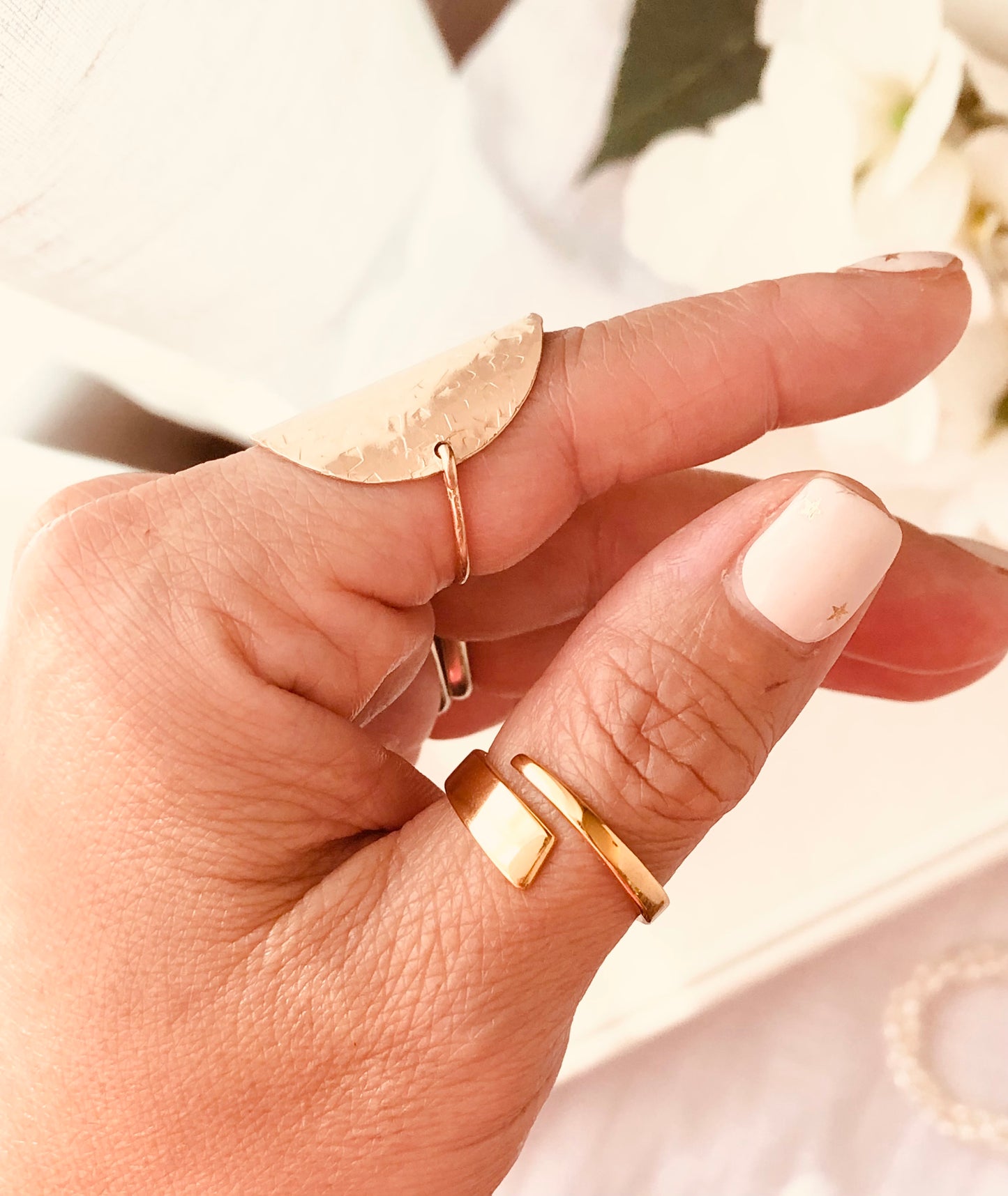 Simple Adjustable Ring, Gold ring