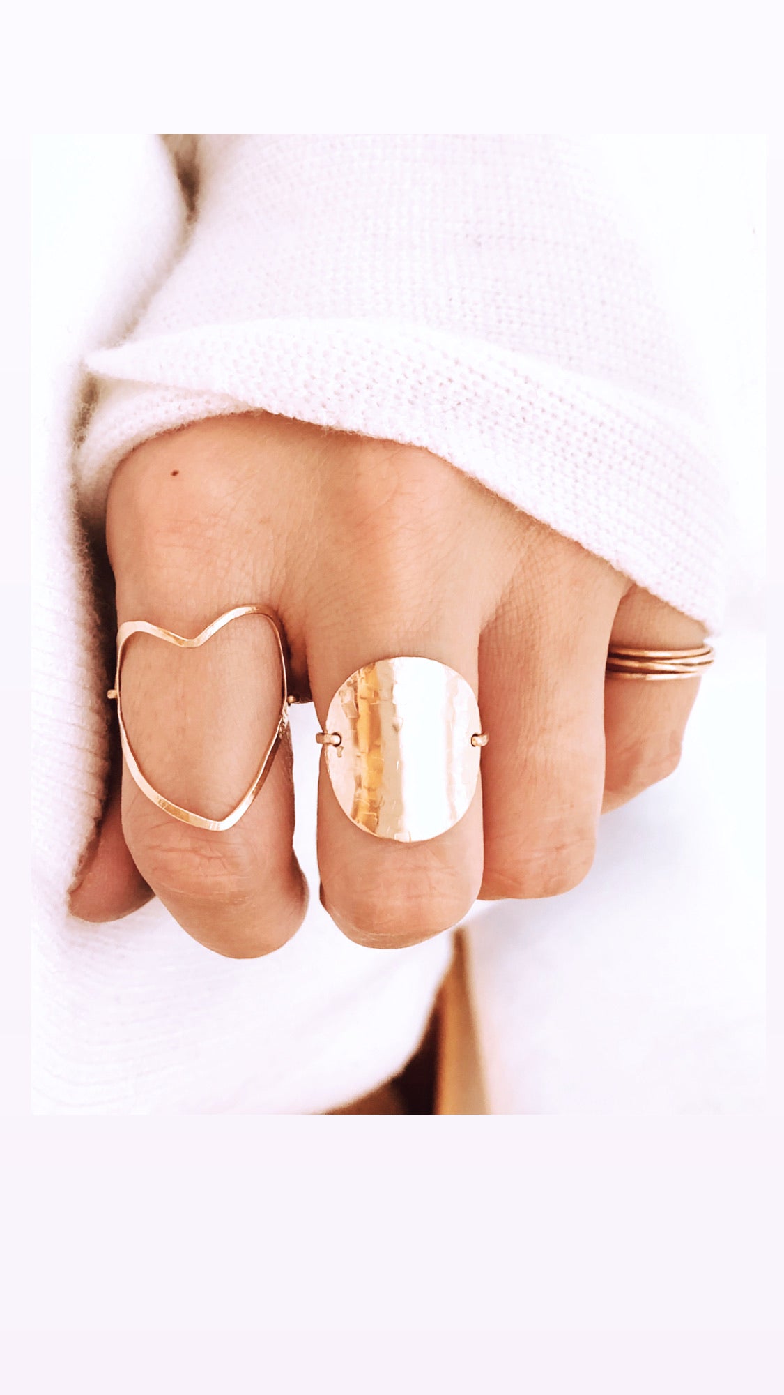 Textured Disc Ring, Large Disc Ring, Stacking Ring, Textured Disc Ring, Statement Ring, Disc Ring, Gold Ring, Everyday Wear