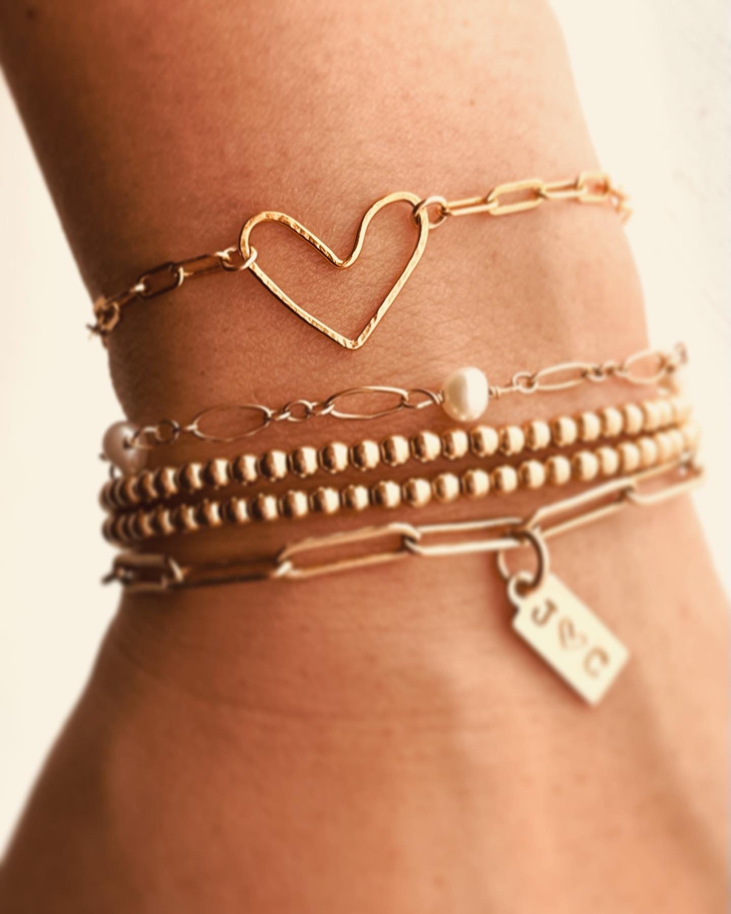Mini Open Heart Bracelet, Heart Bracelet, Heart Jewelry, Paperclip Chain Bracelet, Minimalist Chain and Link, Valentine's Day Gifts For Her, Chain Bracelet, Link Bracelet, Everyday Jewelry, Simple and Dainty, Minimalist Jewelry, Coco Wagner Design, Gift For Her, Holiday Gift Ideas, Chain Bracelet, Link Bracelet, Stack bracelets, Gold filled bracelets, Gold Chain Bracelet, Chain and Link, Gold chain Bracelet, valentines gift