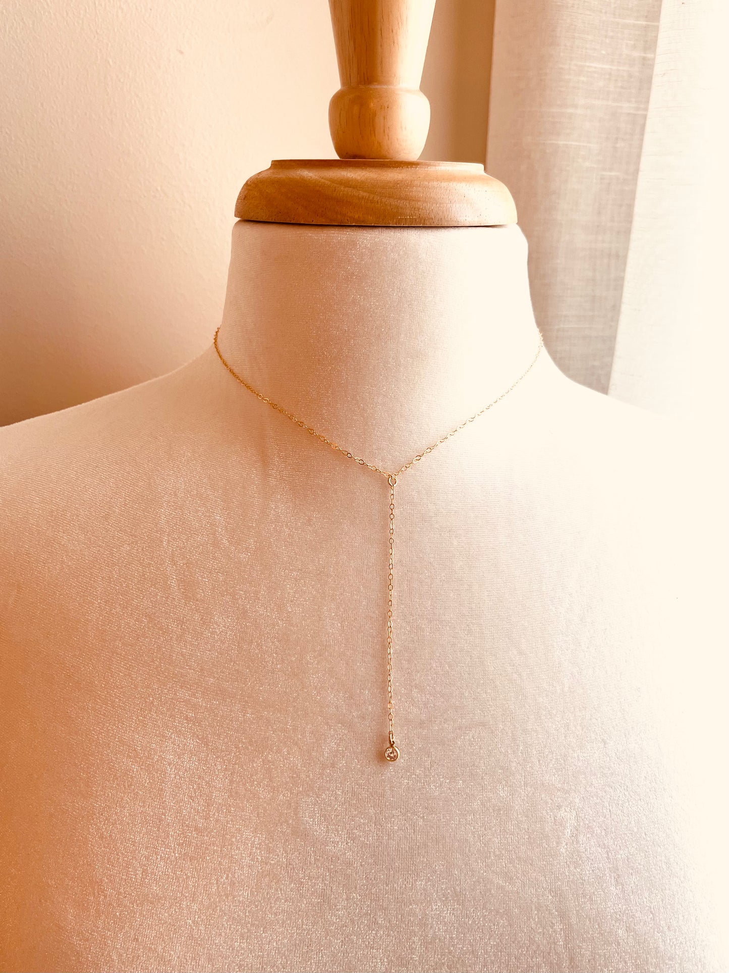 Ultra Dainty Lariat Necklace, Dainty jewelry, Lariat Necklace, gift for her, part jewelry, dainty necklace, birthday gift, Valentines gift, gifts