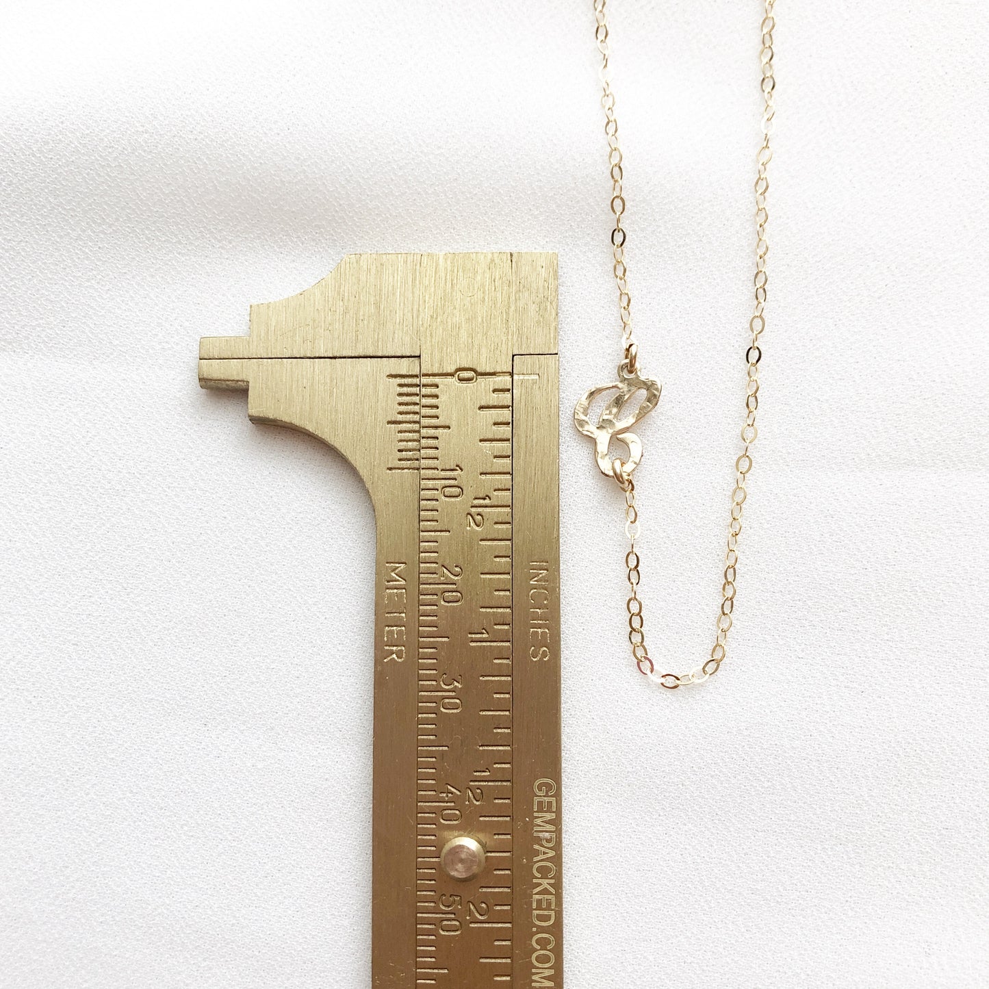Gold Script Letter Necklace