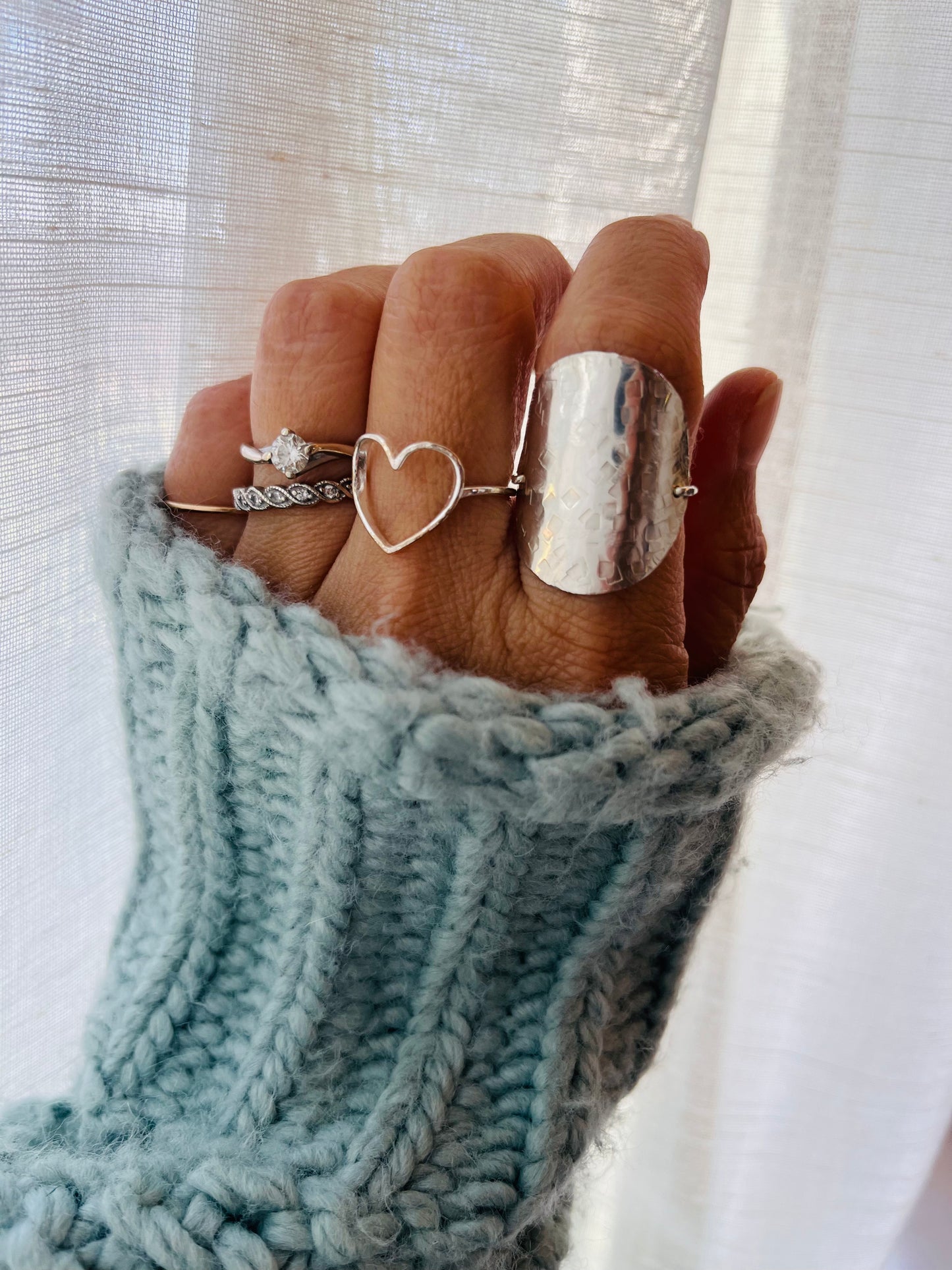 Open Heart Ring, Heart Ring, Silver Heart Ring, valentines gift, birthday gift, heart shaped ring, gift for her, Mother’s Day gifts, minimalist jewelry