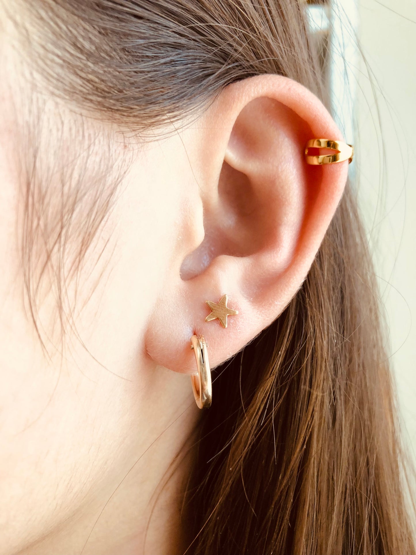 Gold 15mm Hoop Earrings