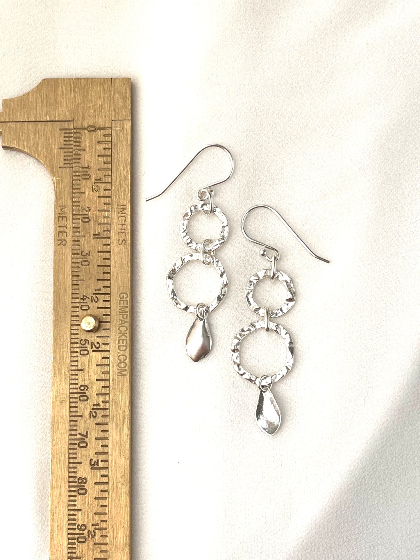 Sterling Silver Circle Drop Earrings