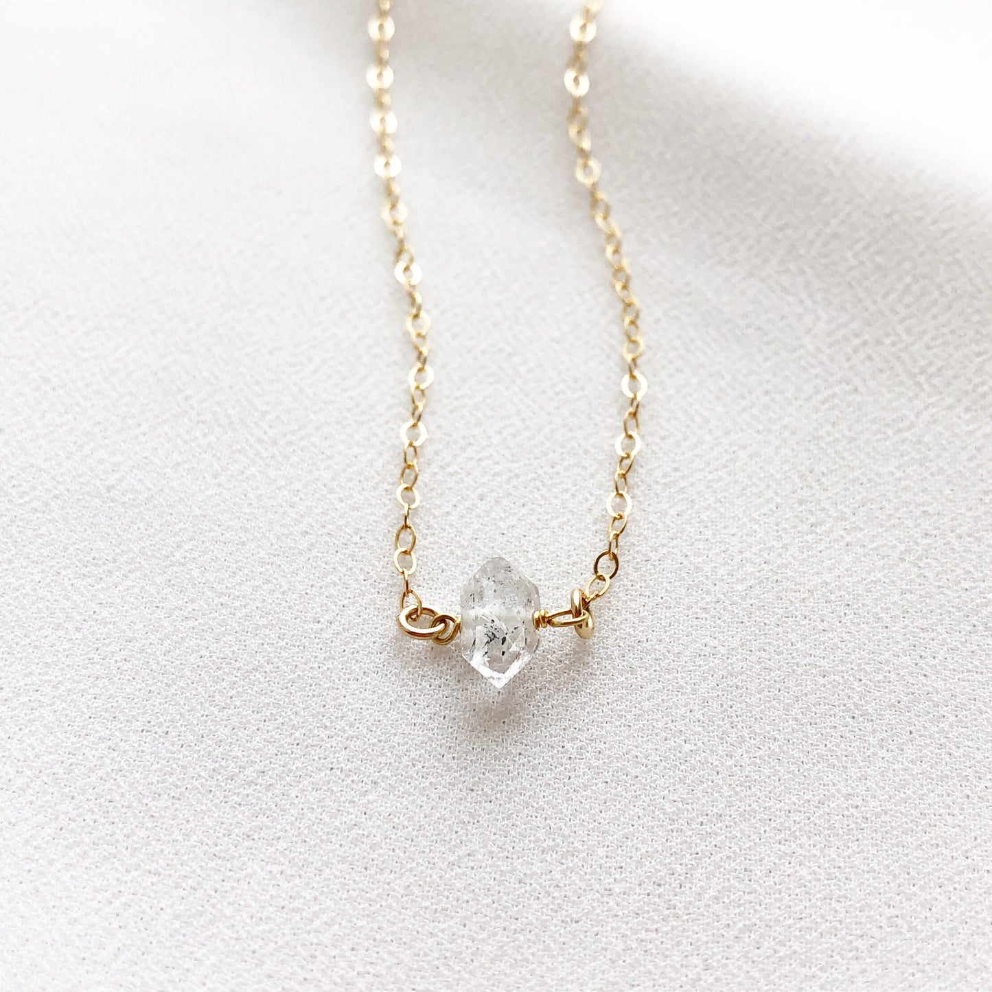 Herkimer Diamond Necklace, Gift for her, Mothers Day gifts, birthstone jewelry, Everyday Jewelry, Birthday Gifts, gift for sisters, Gift for daughters ,