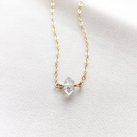 Herkimer Diamond Necklace, Gift for her, Mothers Day gifts, birthstone jewelry, Everyday Jewelry, Birthday Gifts, gift for sisters, Gift for daughters ,