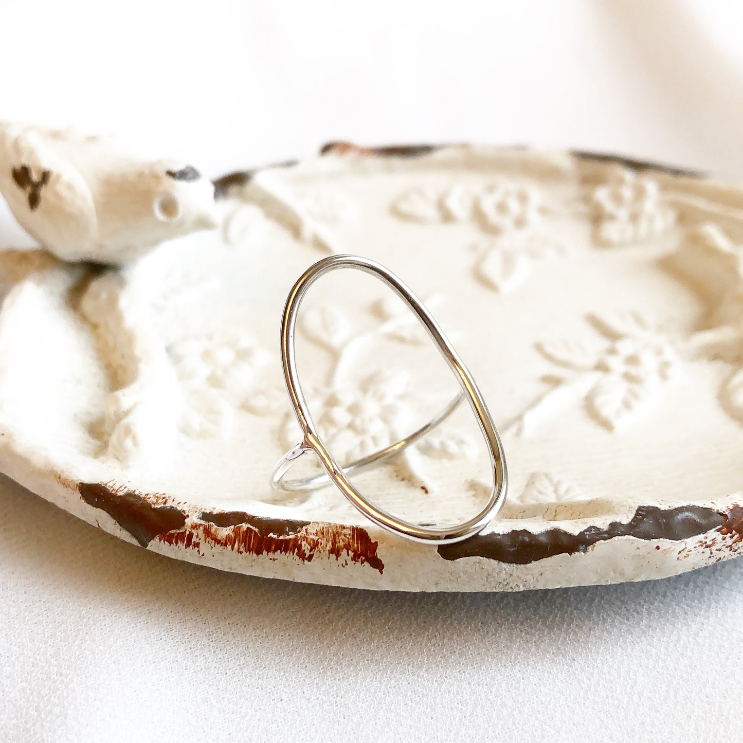 Oval Ring, Open Oval Ring, Sterling Silver Ring, Large Oval Ring, Circle Ring, Everyday Jewelry, Statement Ring, Gift For Her