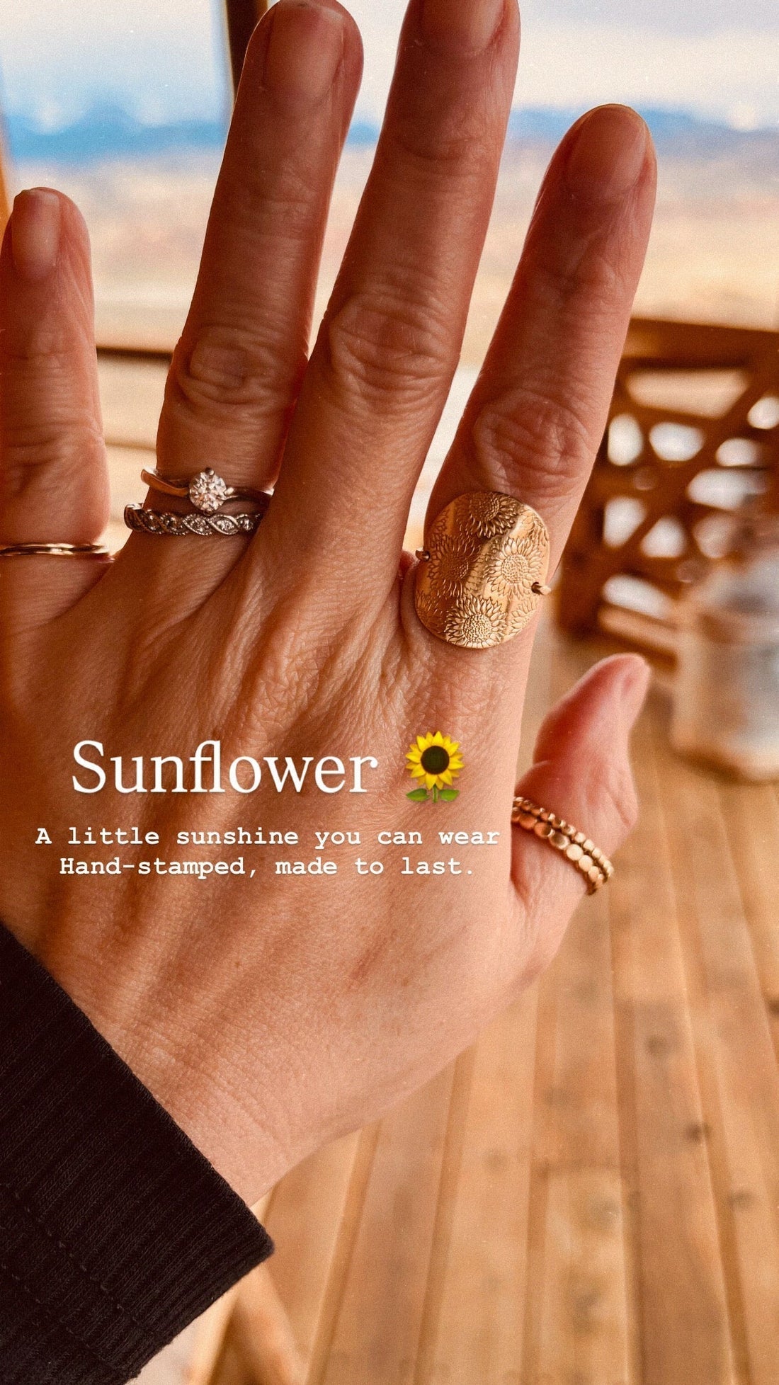 Why I Designed My Hand-Stamped Sunflower Ring 🌻