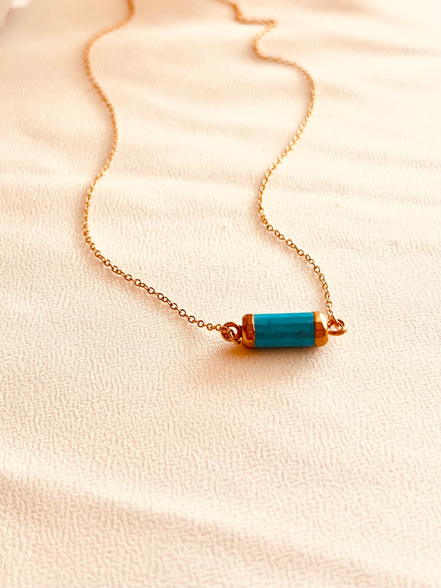 Turquoise Bar Necklace, Minimalist Turquoise Necklace, Dainty Jewelry, Gift for Her