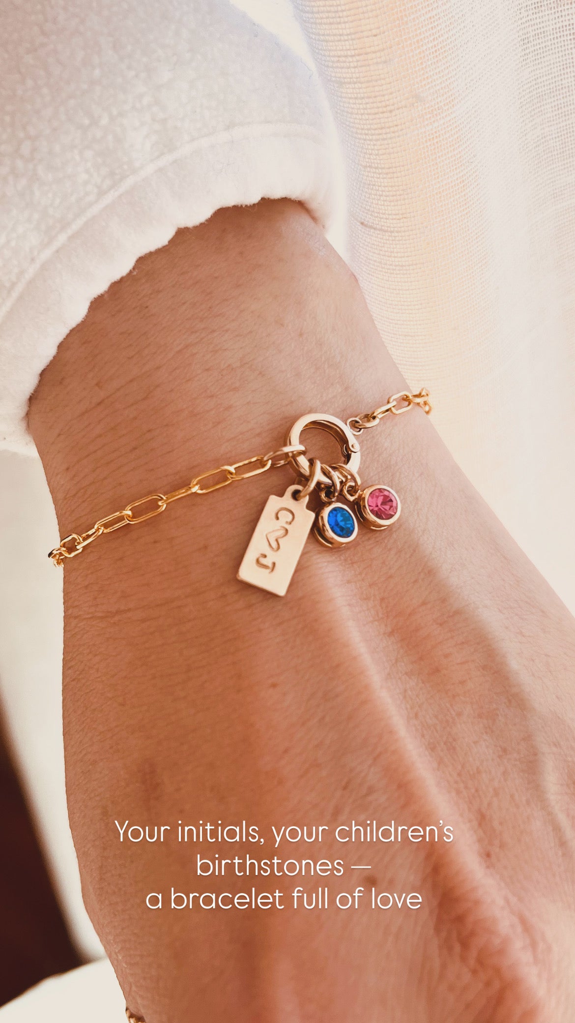 14K Gold Filled Charm Holder Bracelet – Dainty Build-Your-Own