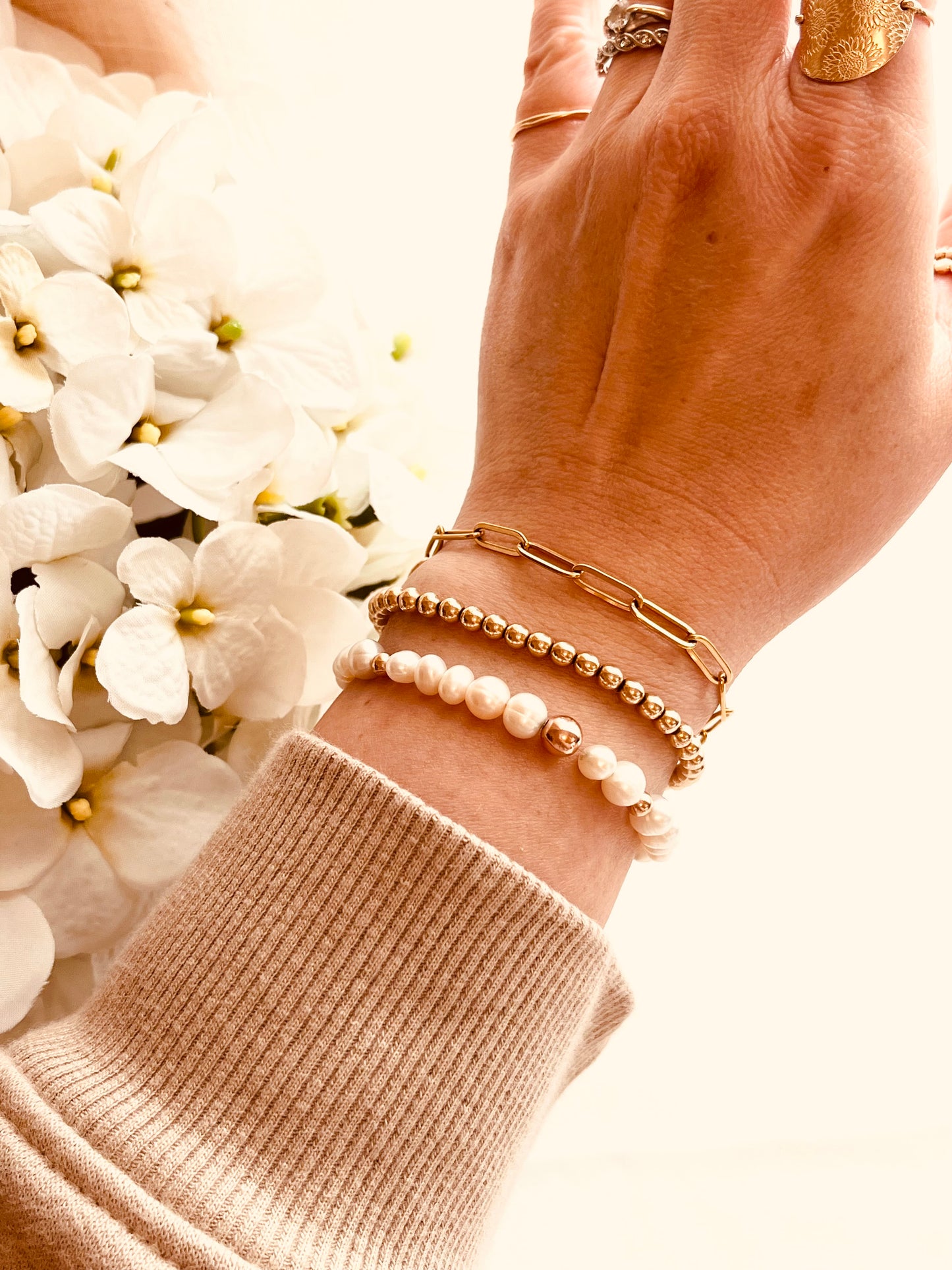 Waterproof Gold & Silver Bracelet Set (3pcs)